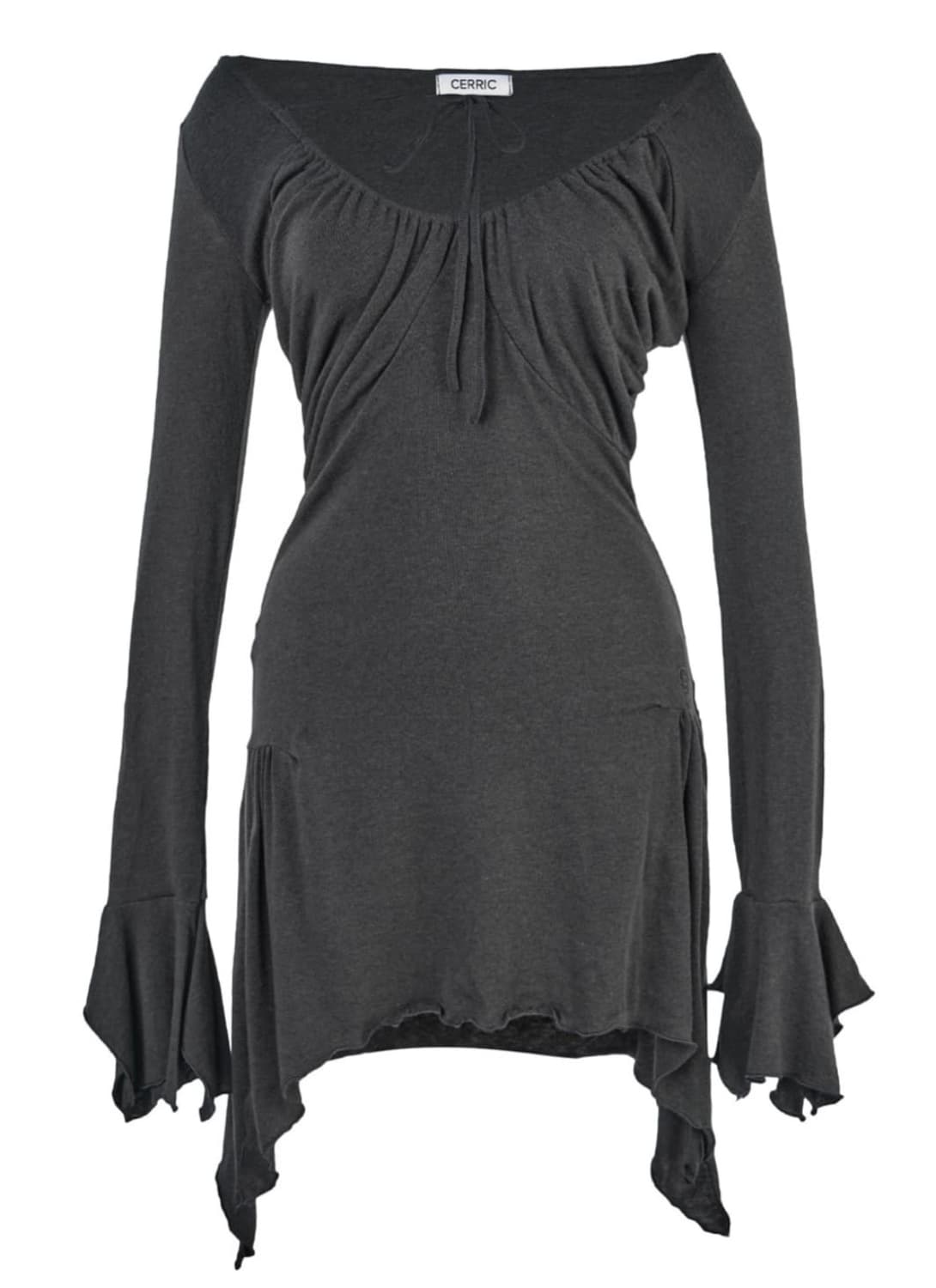 셔링시어미니드레스 차콜 상품이미지2