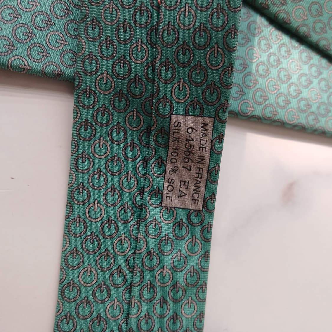 에르메스 실크 민트  넥타이 9.5cm B등급 A19737 상품이미지9