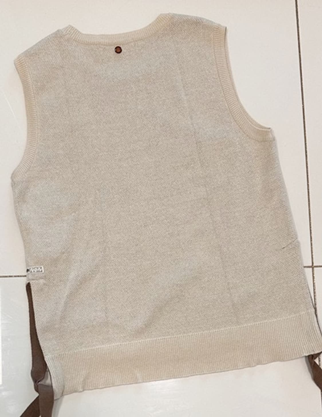 써스데이아일랜드 리본 니트 베스트 상품이미지5