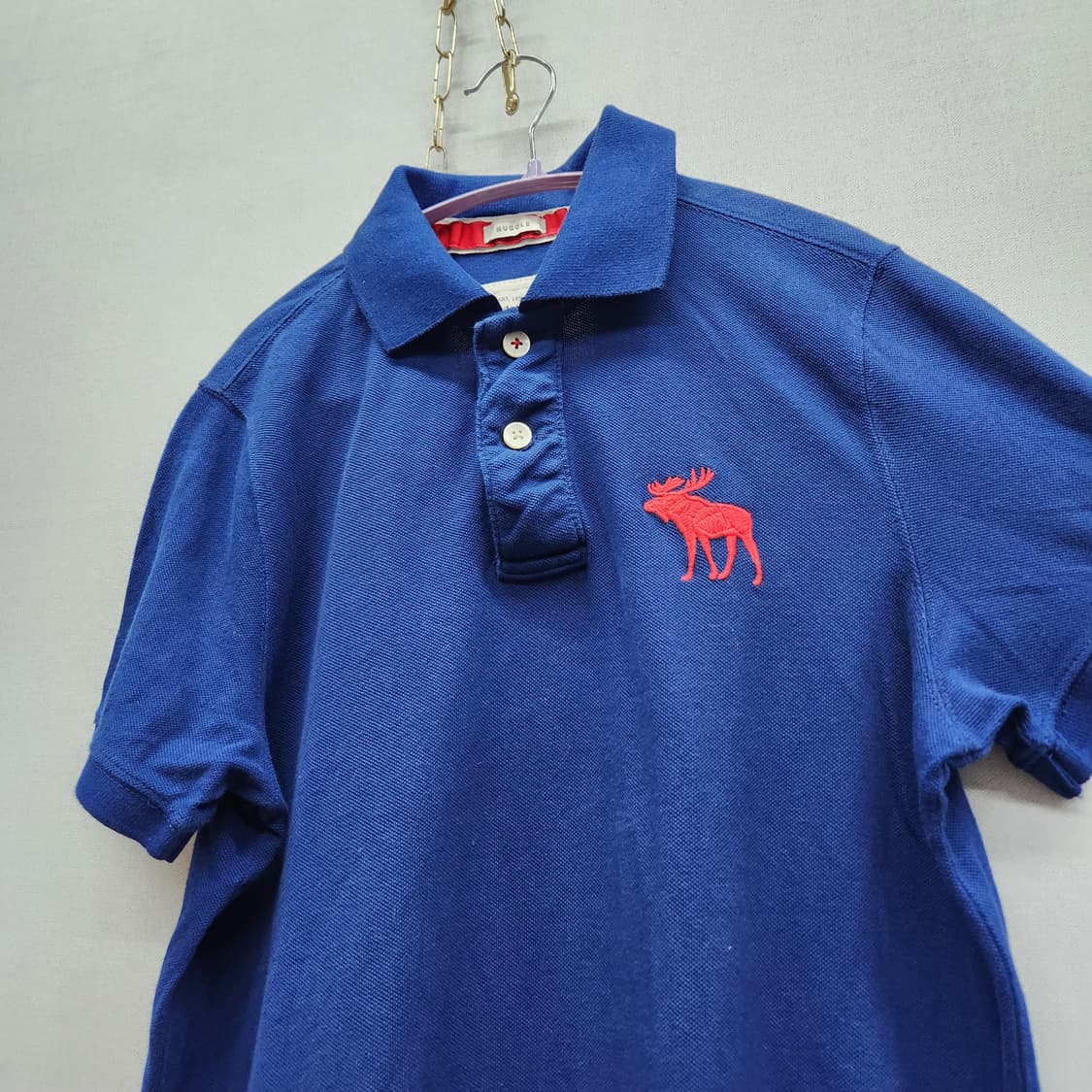 아베크롬비 빅로고 자수 반팔카라 M(M) 남여공용 상품이미지3