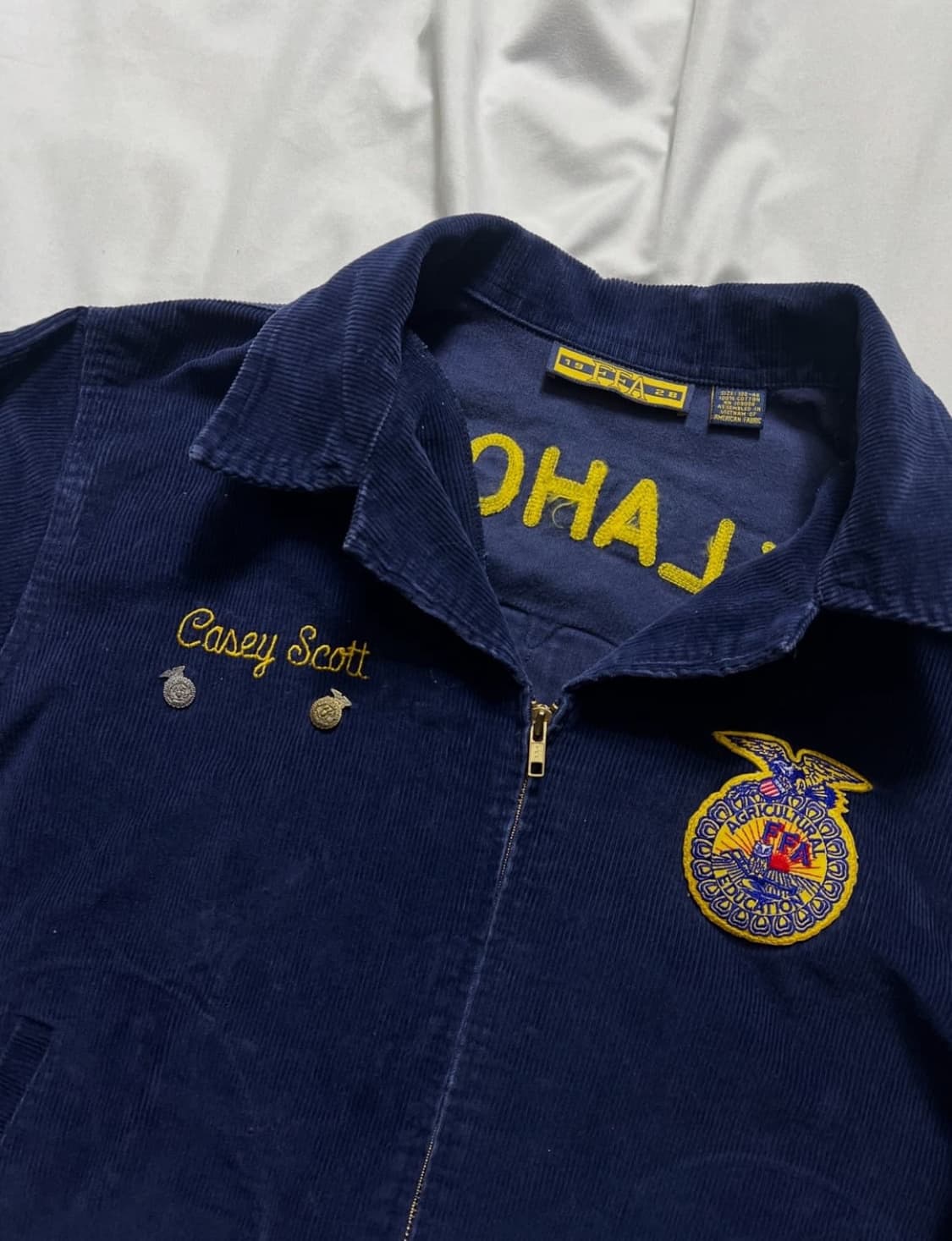 빈티지 라인 FFA 코듀로이 블루종 자켓 판매합니당(황금사이즈) L-XL 상품이미지4