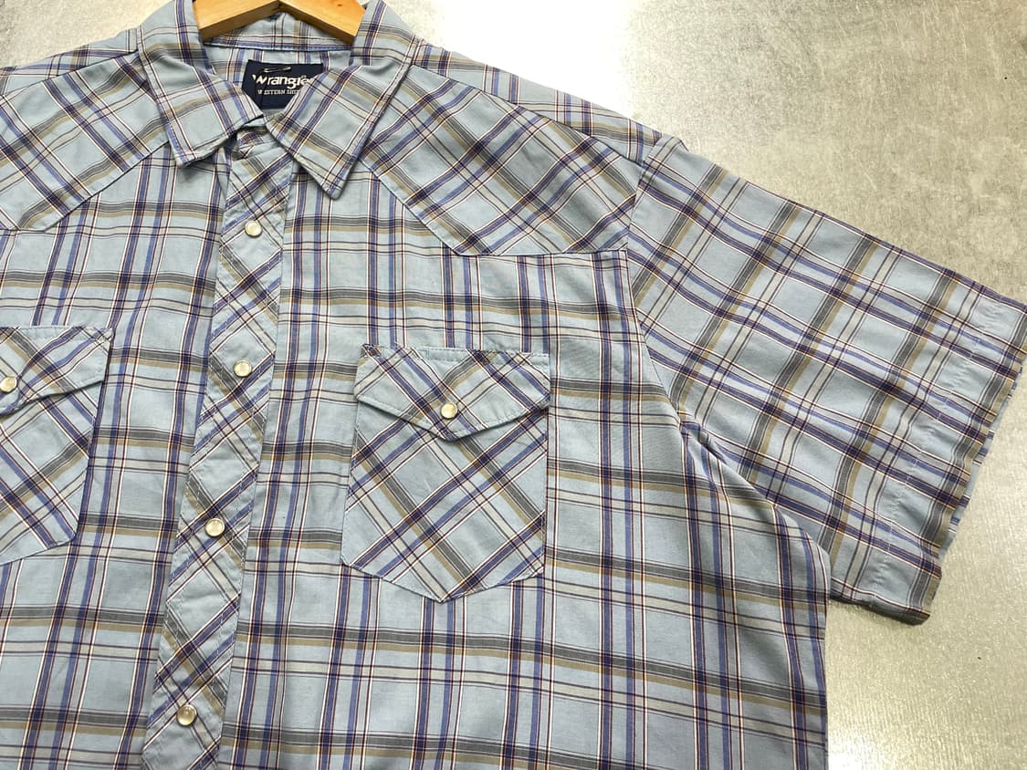 (XL) Wrangler 랭글러 체크 웨스턴 반팔 셔츠 상품이미지6