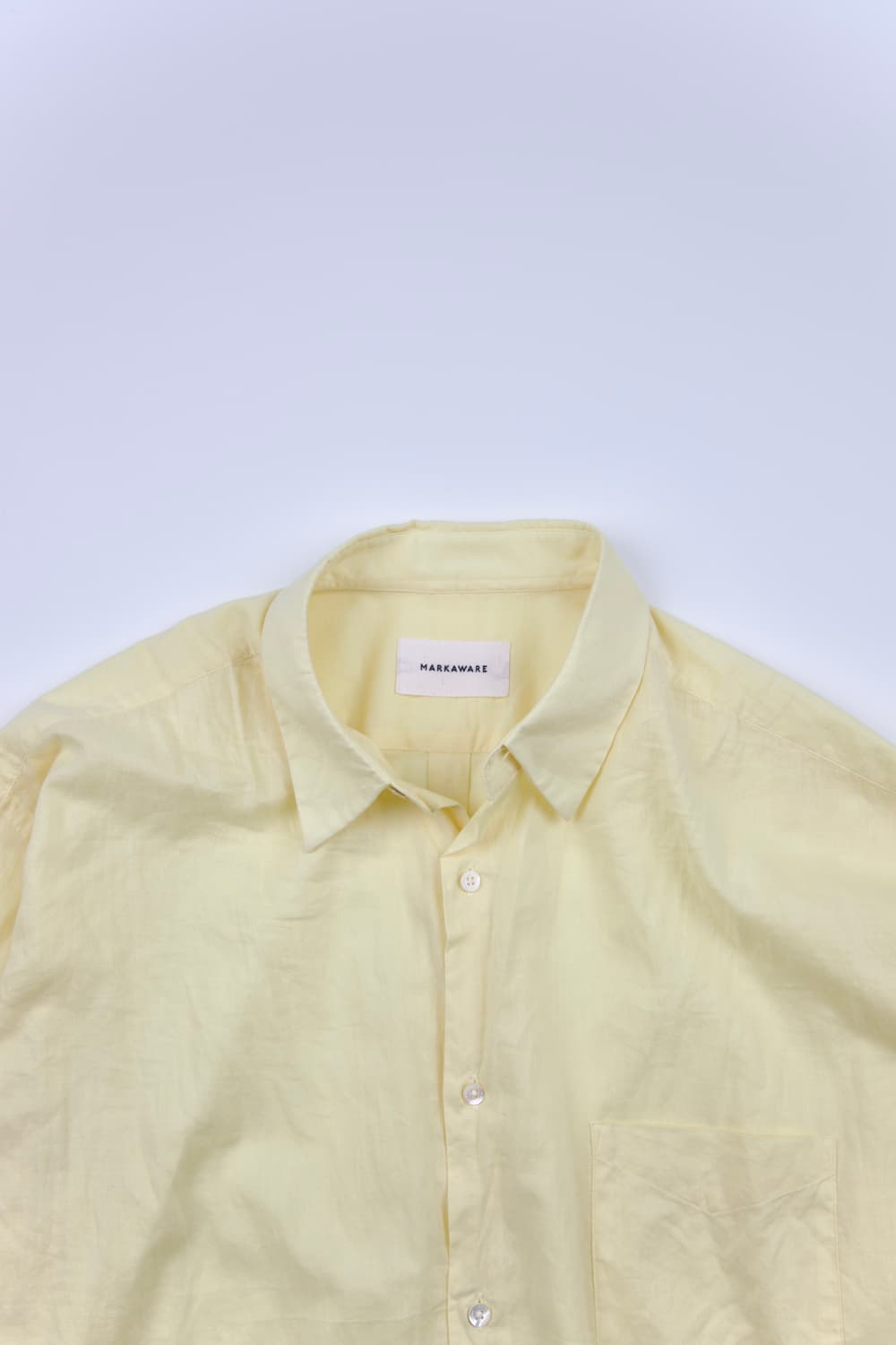 Markaware 오가닉 페루 피마 코튼 론 컴포트핏 셔츠 옐로우 상품이미지3