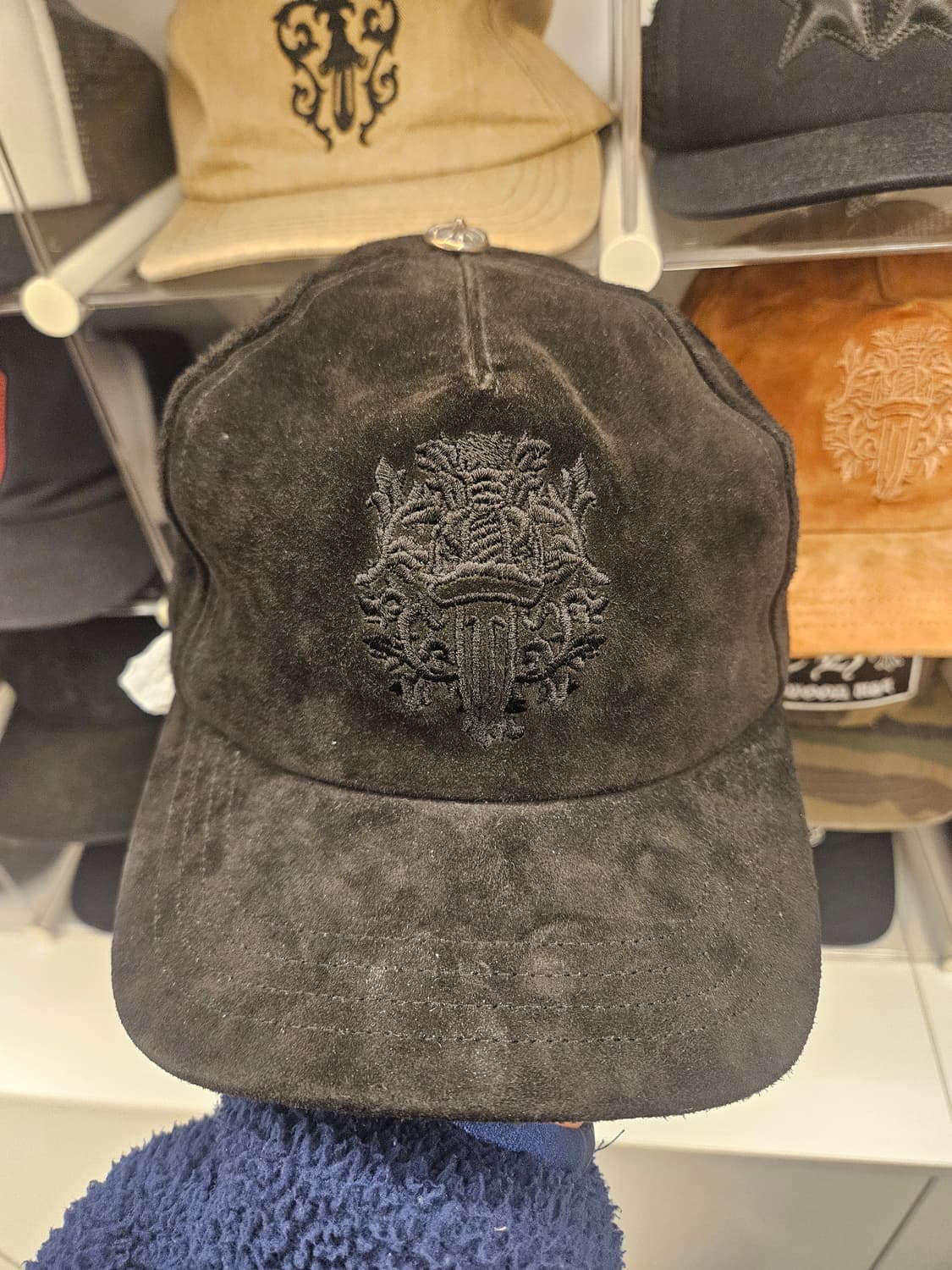 크롬하츠 정품 스웨이드 모자 캡 신형. 상품이미지1