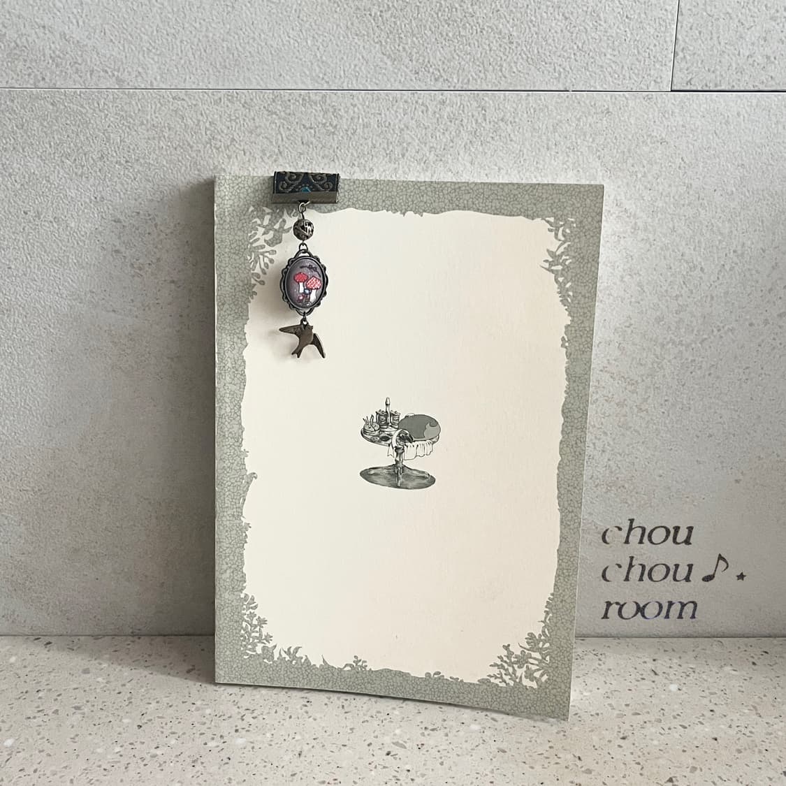 리본 펜던트 책갈피 ⊰mushroom&bird⊱ bookmark 상품이미지5