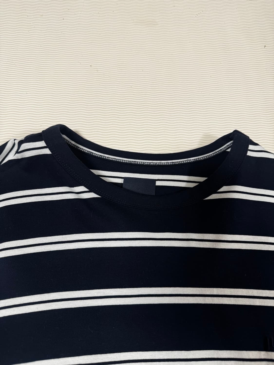 준지 스트라이프 오버핏 롱슬리브 티셔츠 네이비L JC5241P92R 상품이미지2