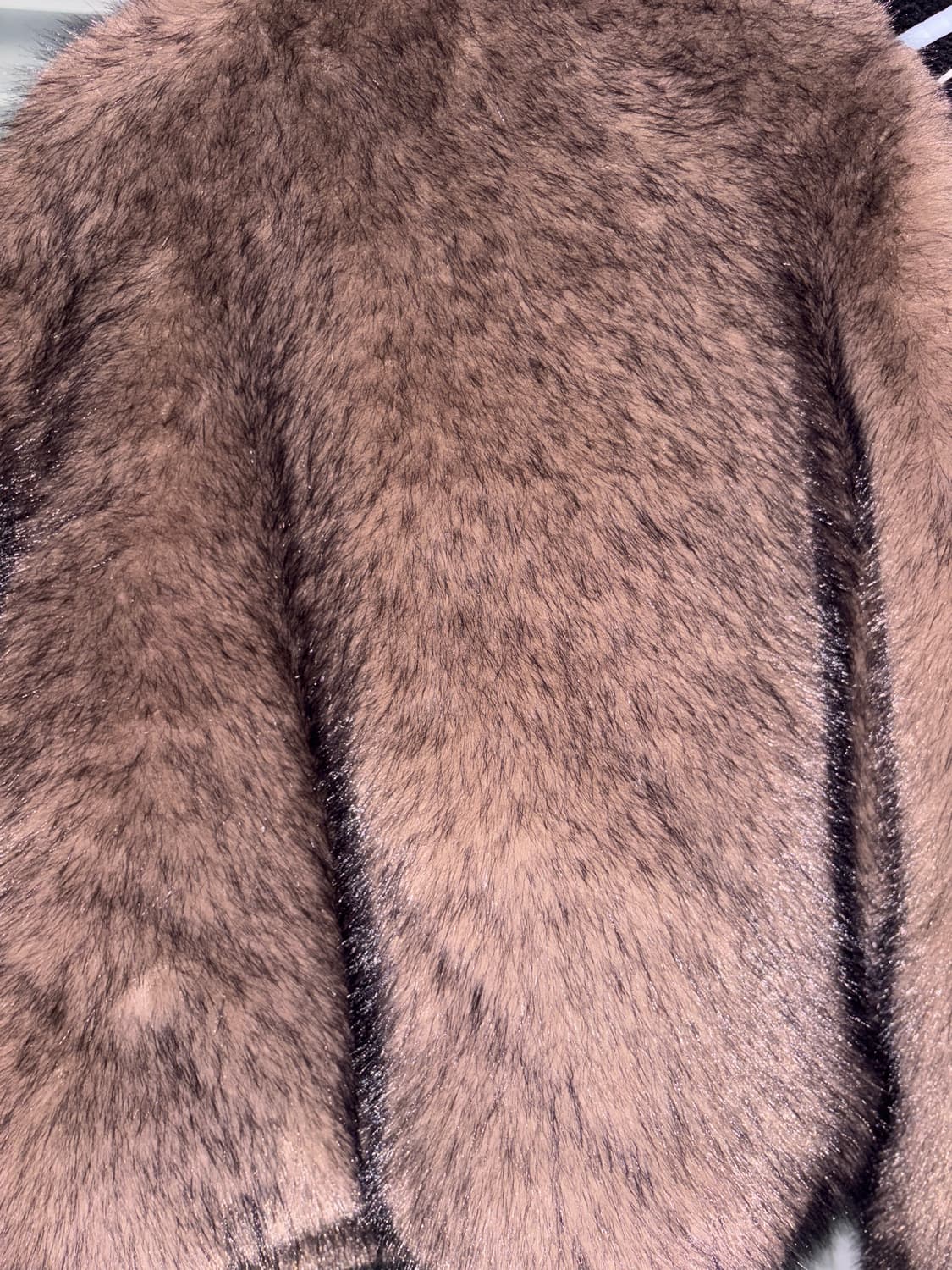 던스트 크롭 퍼 자켓 브라운 상품이미지6