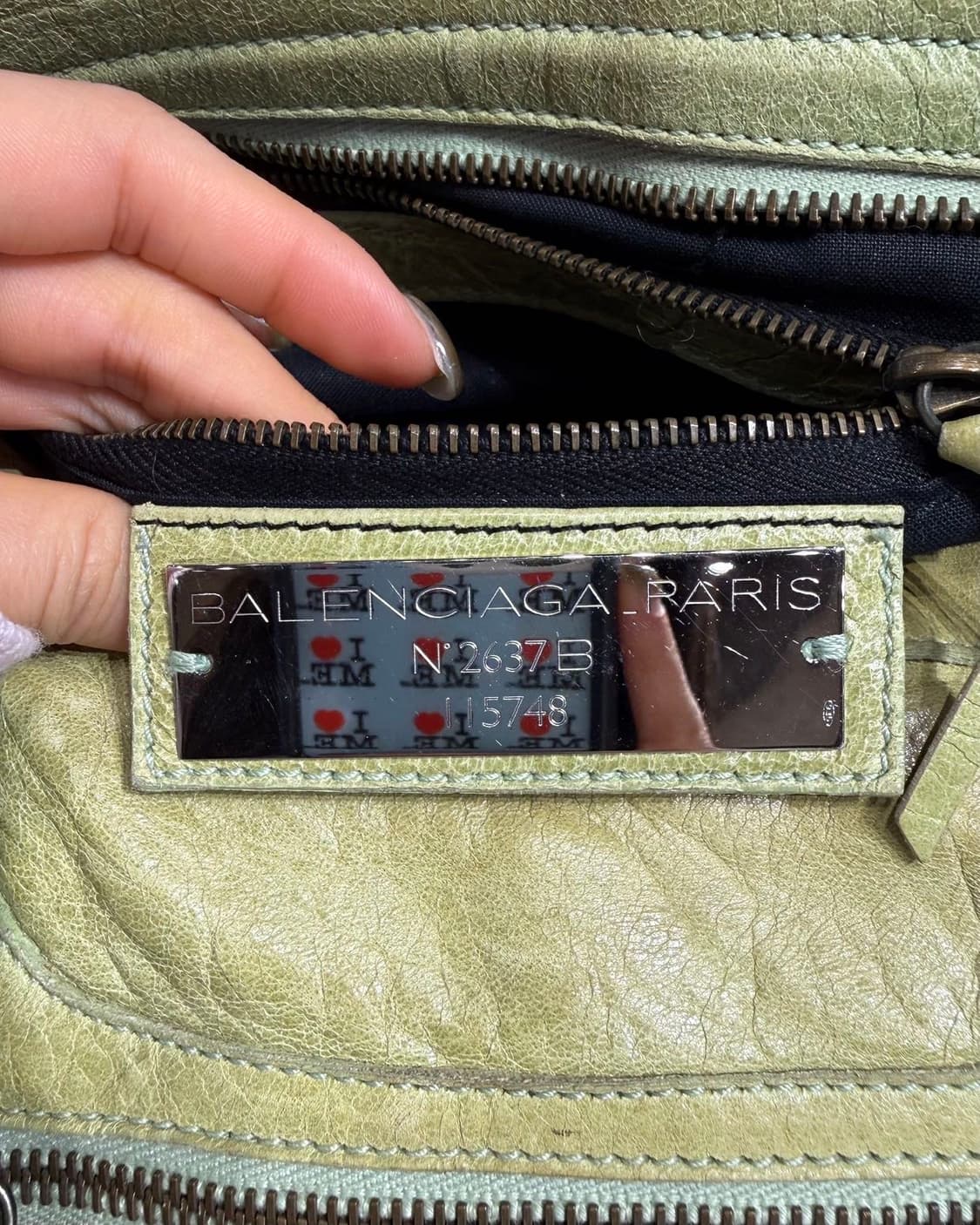 발렌시아가 그린 클래식 시티 모터백  상품이미지8