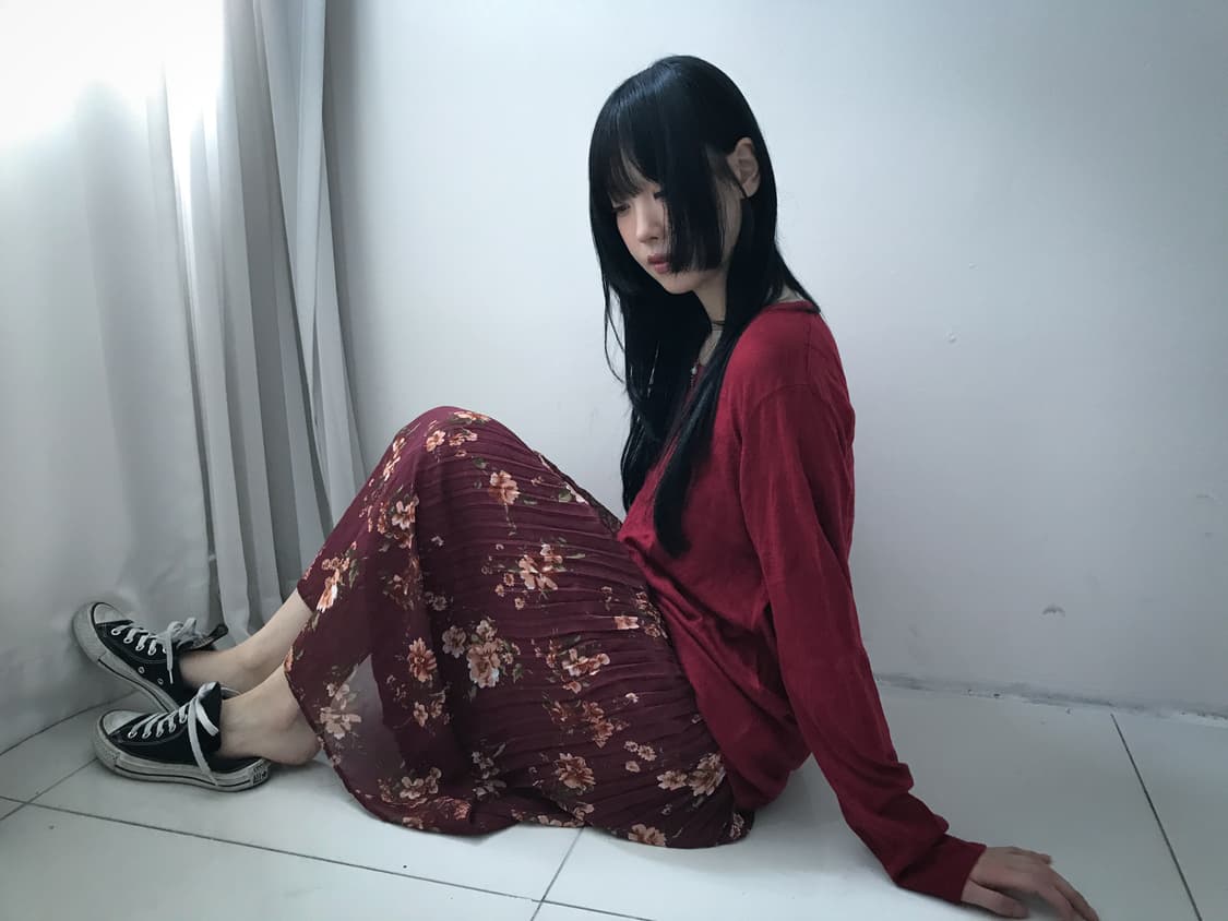Loose U Neck Knit(Red) 상품이미지3