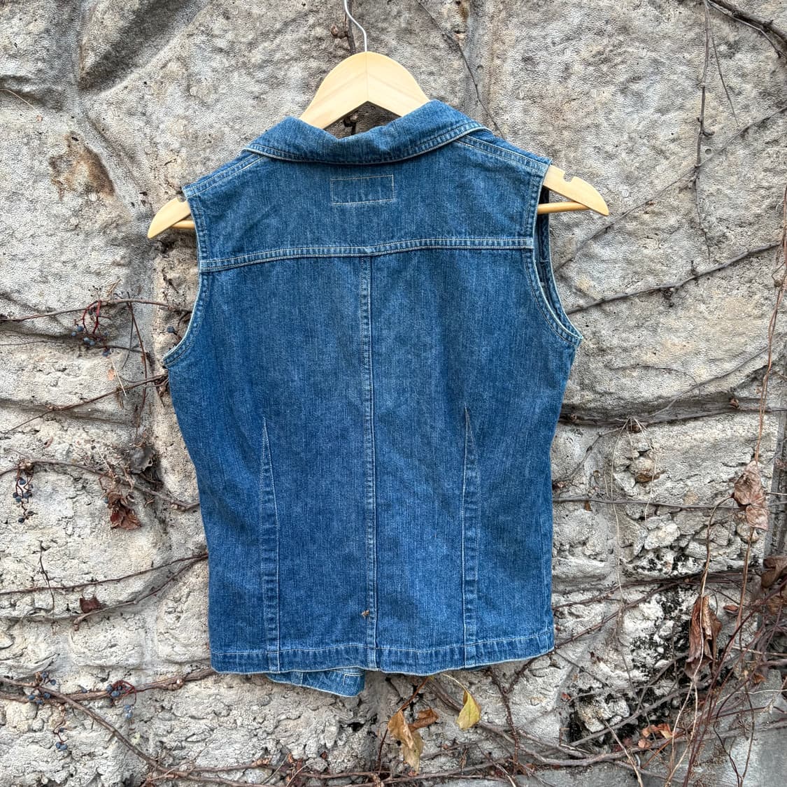 빈티지 여성 가죽 끈 청조끼 베스트 보헤미안 웨스턴 Y2k 상품이미지2