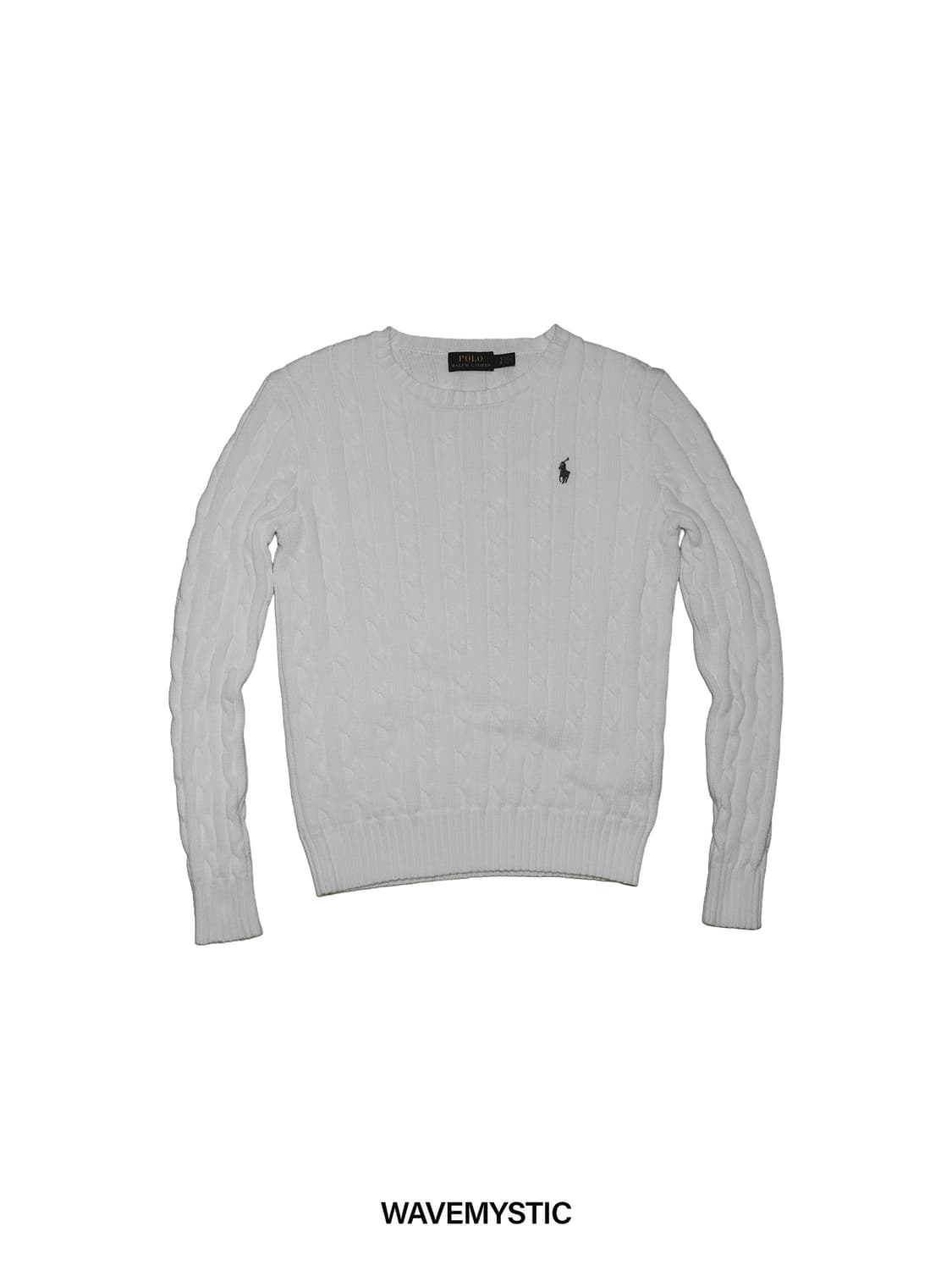 폴로 화이트 꽈배기 니트 상품이미지1