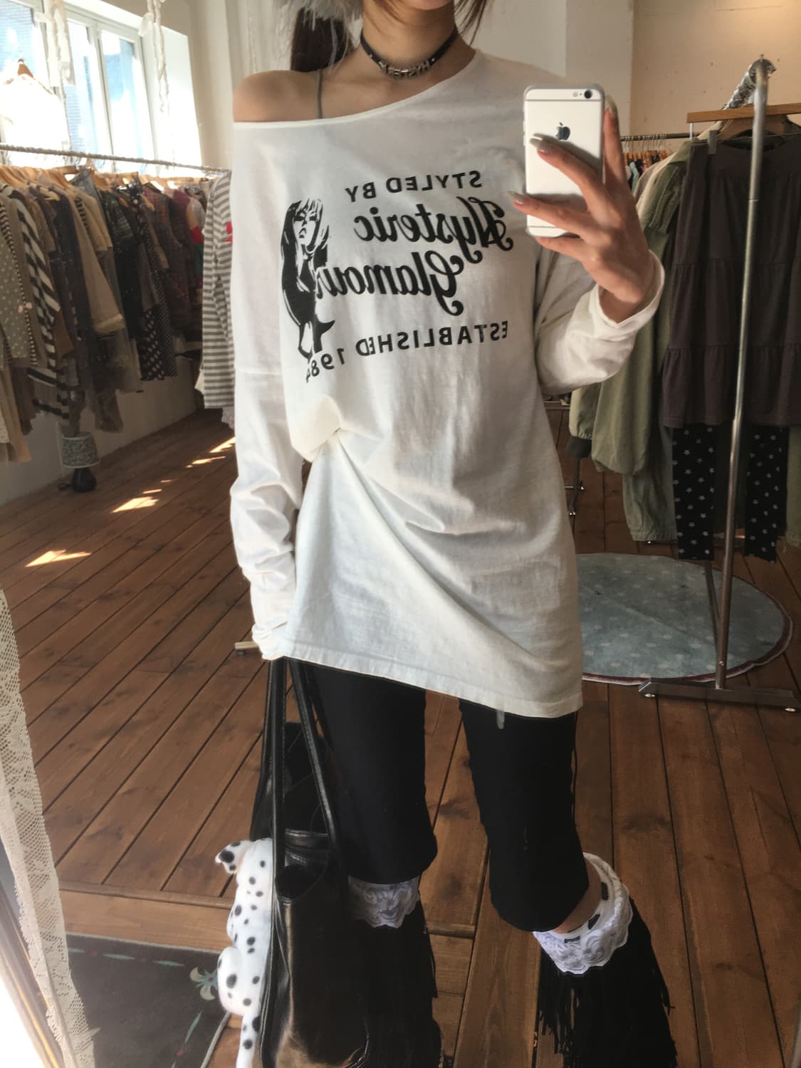 히스테릭글래머 히스걸 화이트 원피스 상품이미지3