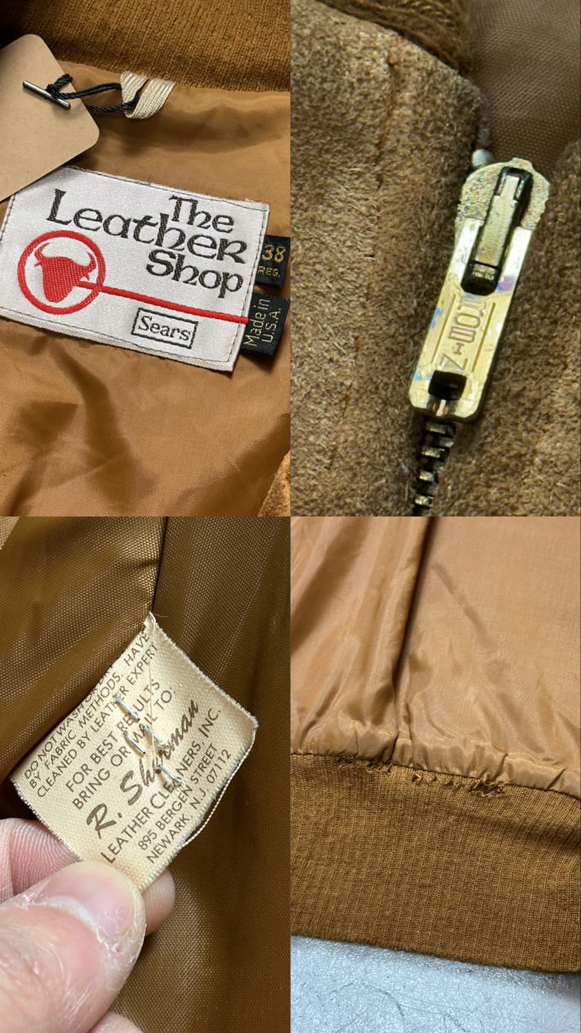 80's 빈티지 시어스 스웨이드 봄버 자켓 빈티지 레더 자켓 상품이미지9