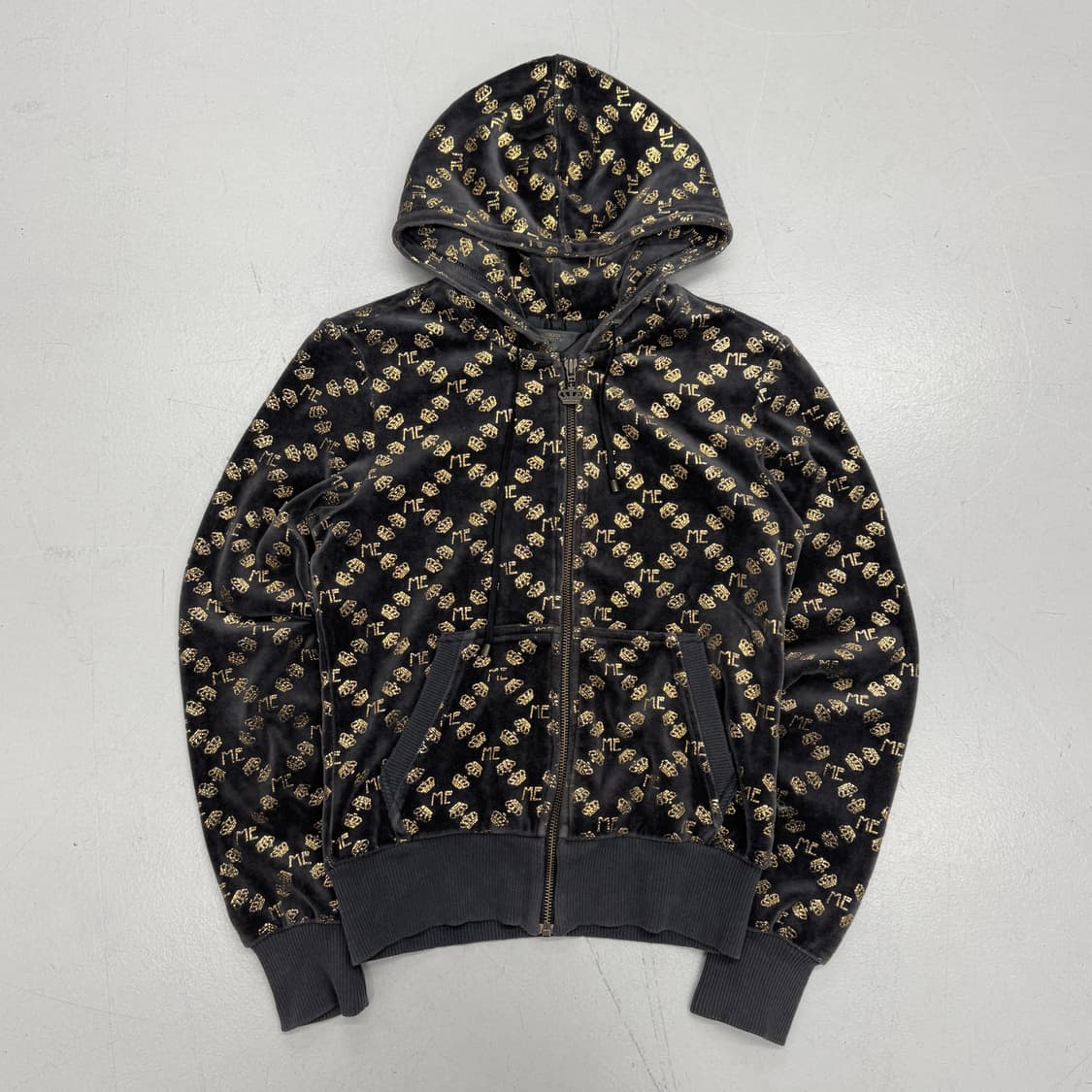 아디다스 벨벳 왕관 딱붙 후드집업 상품이미지2