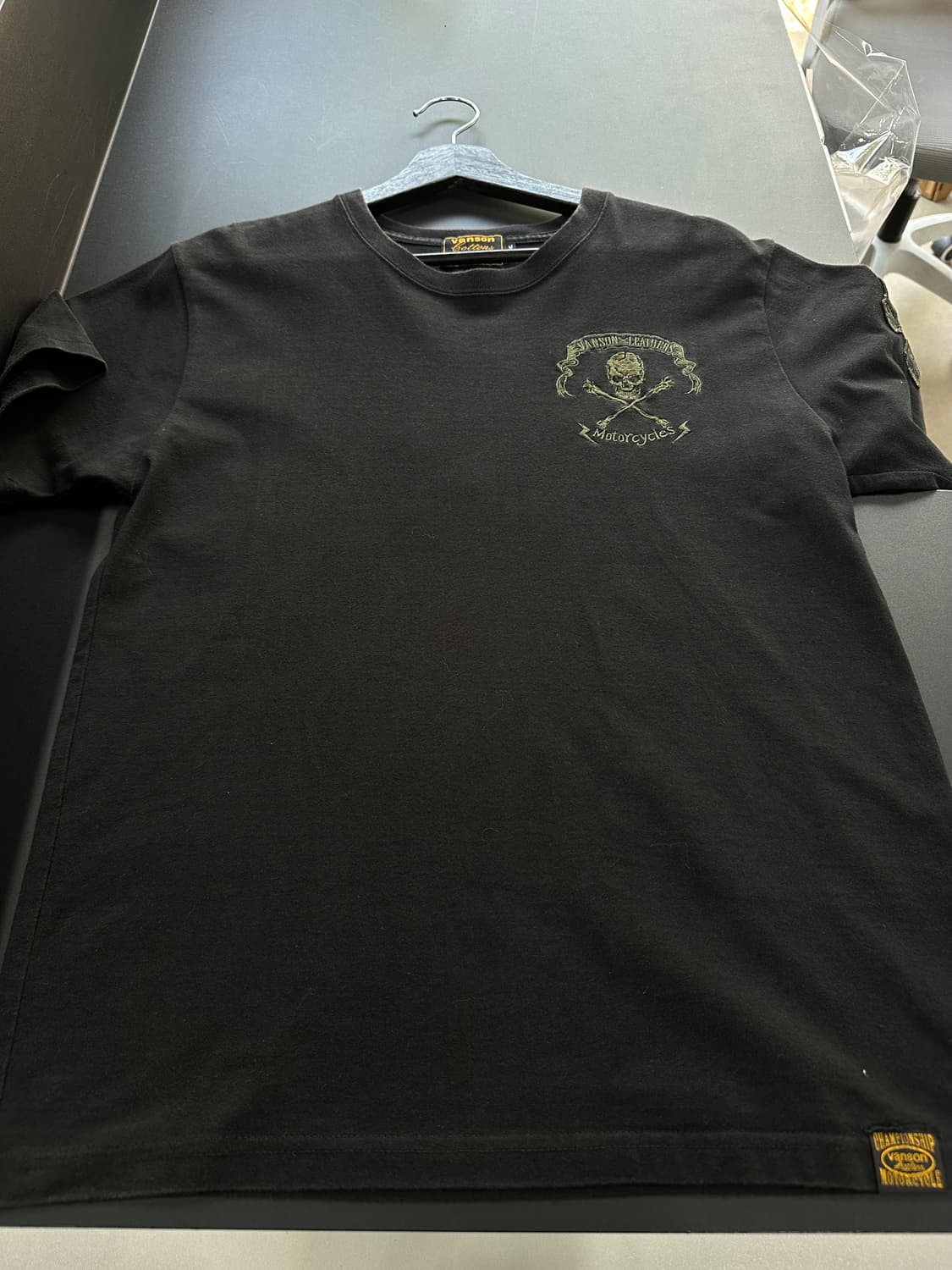 벤슨 그린 스컬자수 모토사이클 반팔티 상품이미지6