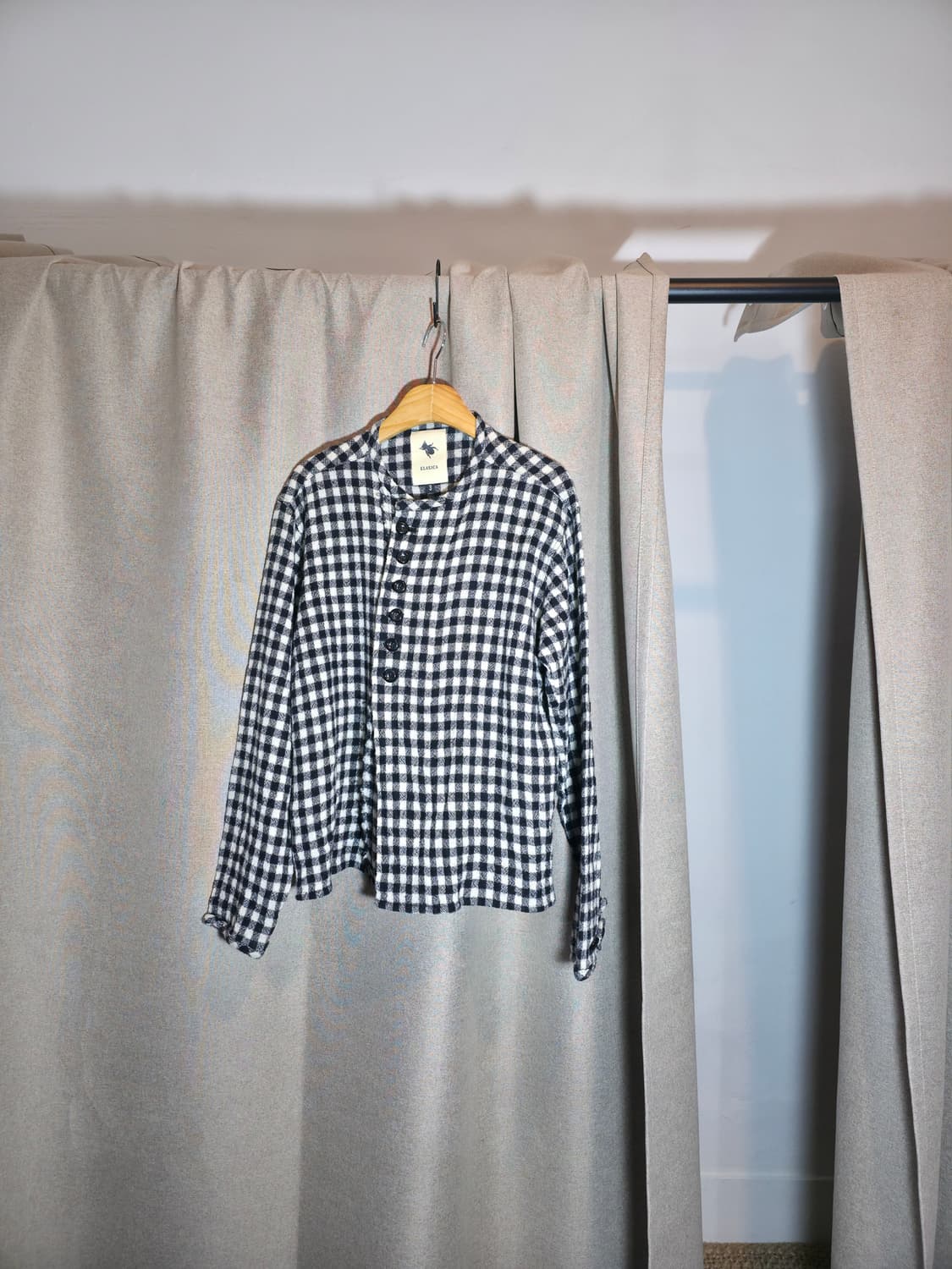 Klasica button check jacket 상품이미지1
