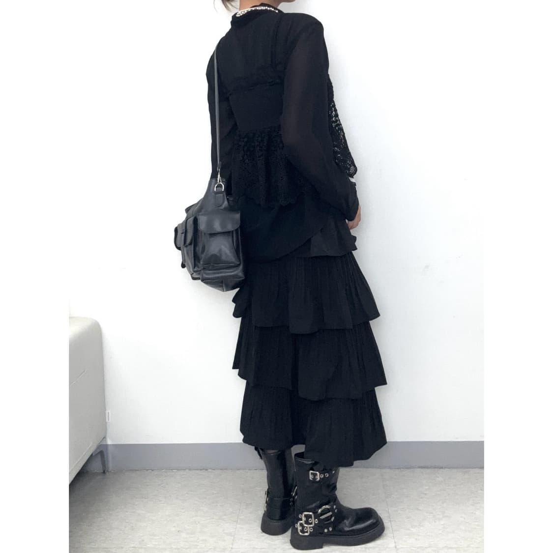 빈티지 블랙 블라우스 상품이미지4