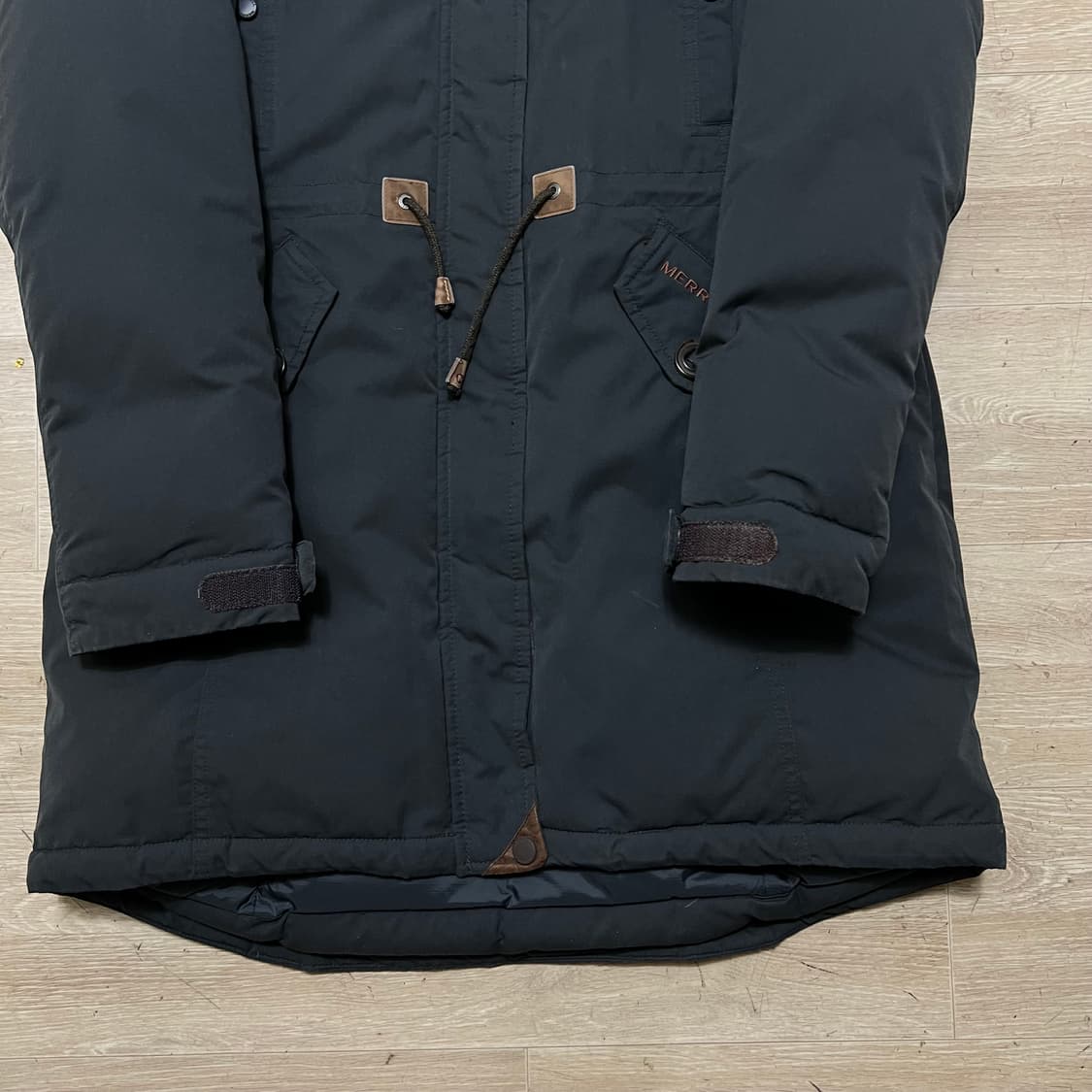 머렐 덕다운 후드 야상 롱패딩 점퍼 [다크 차콜] M/95 상품이미지3