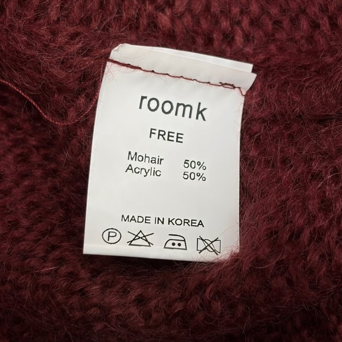 ROOMK 모헤어 니트 스웨터 와인 F 상품이미지4