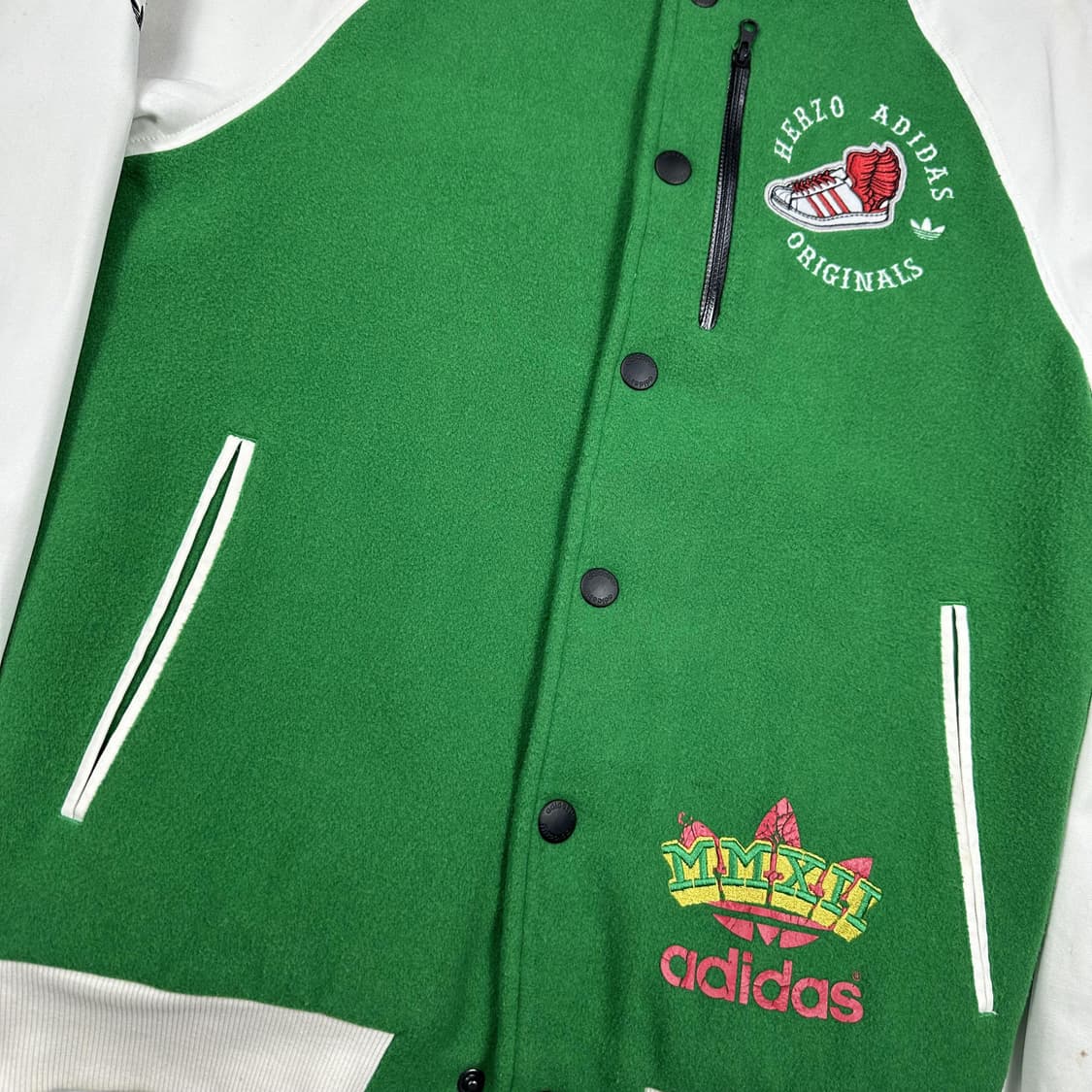 아디다스 오리지널 그린 바시티 스타디움 자켓 (S) 상품이미지4