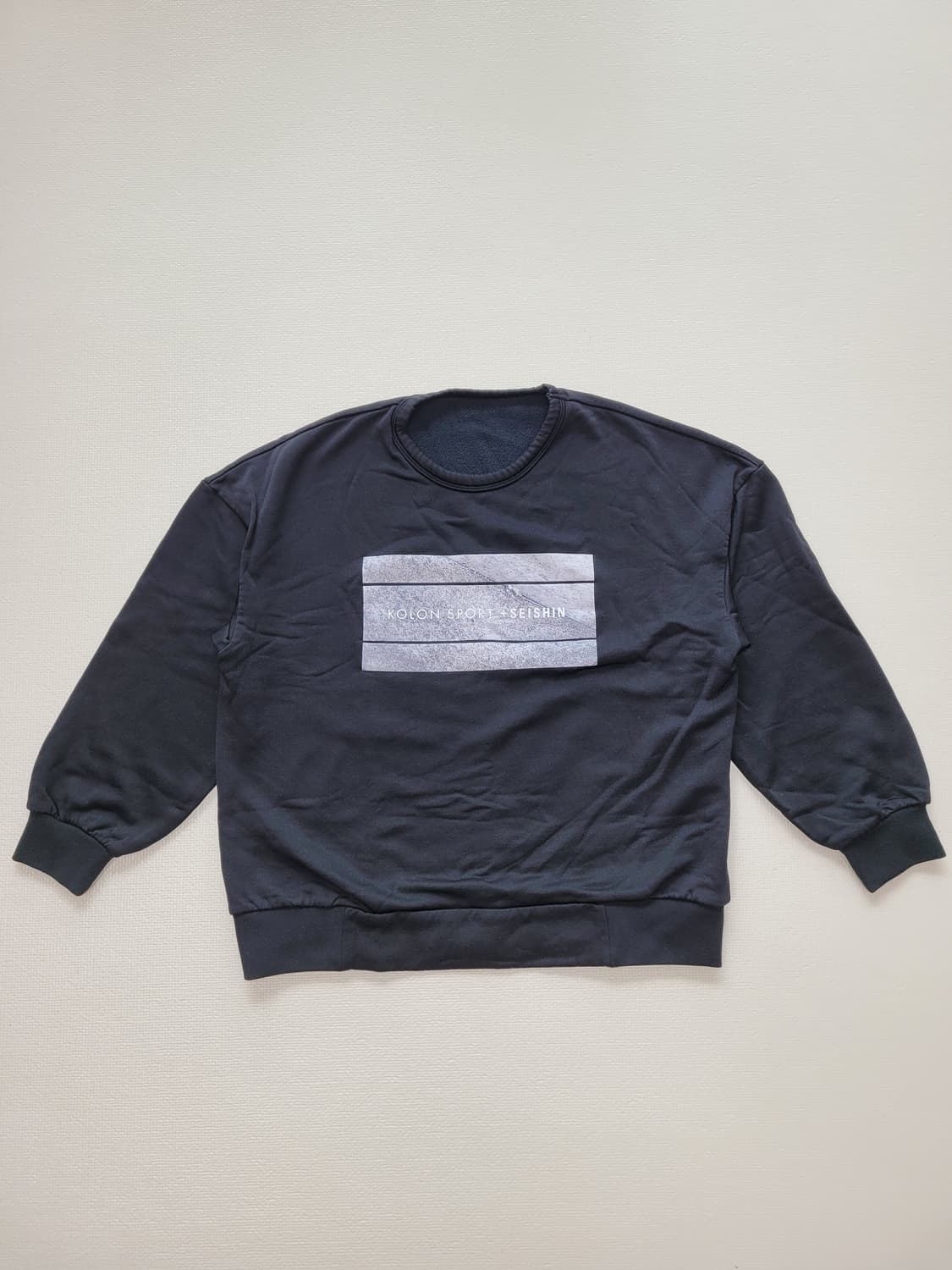 코오롱스포츠 x SEISHIN 남자 오버핏 맨투맨 XL 블랙 상품이미지1