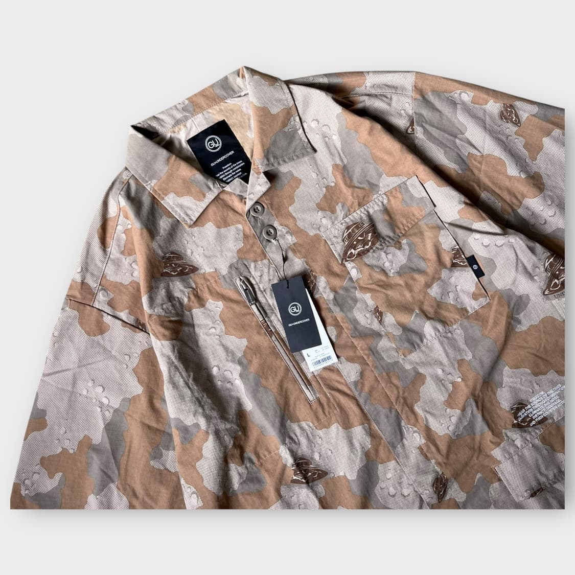 Gu x Undercover . 밀리터리 카모 나일론 하프셔츠 (새상품) 상품이미지3