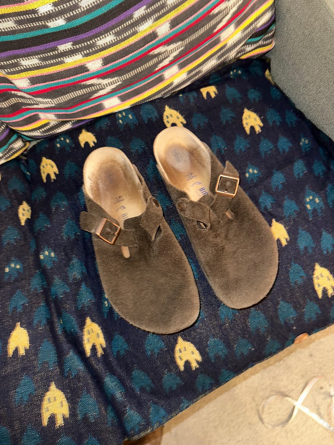 Birkenstock Boston suede strap mule shoe 상품이미지5