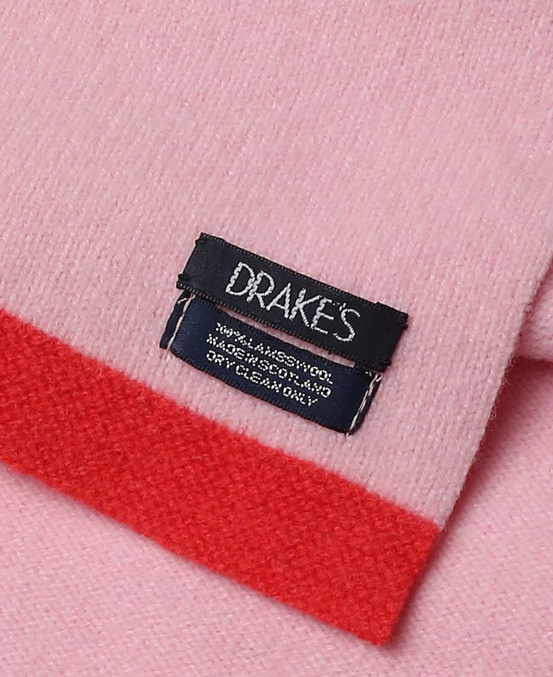 드레익스 [Drake's] 핑크 램즈울 스코틀랜드 니트 머플러 상품이미지4