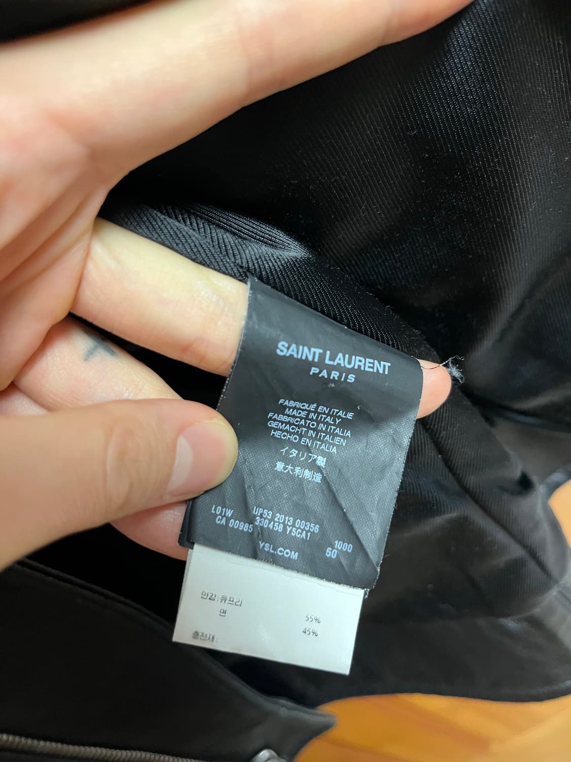 생로랑 13fw L01 에디시즌 램스킨 라이더 자켓 상품이미지6