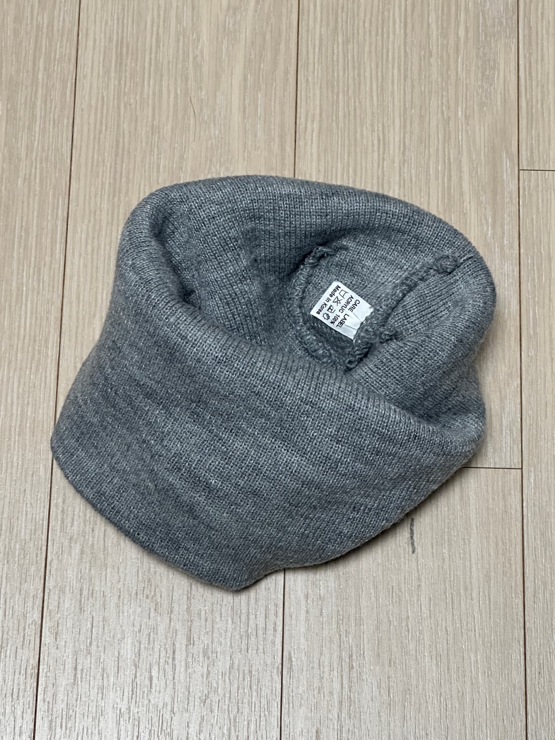 그레이 골지 니트 비니 상품이미지2