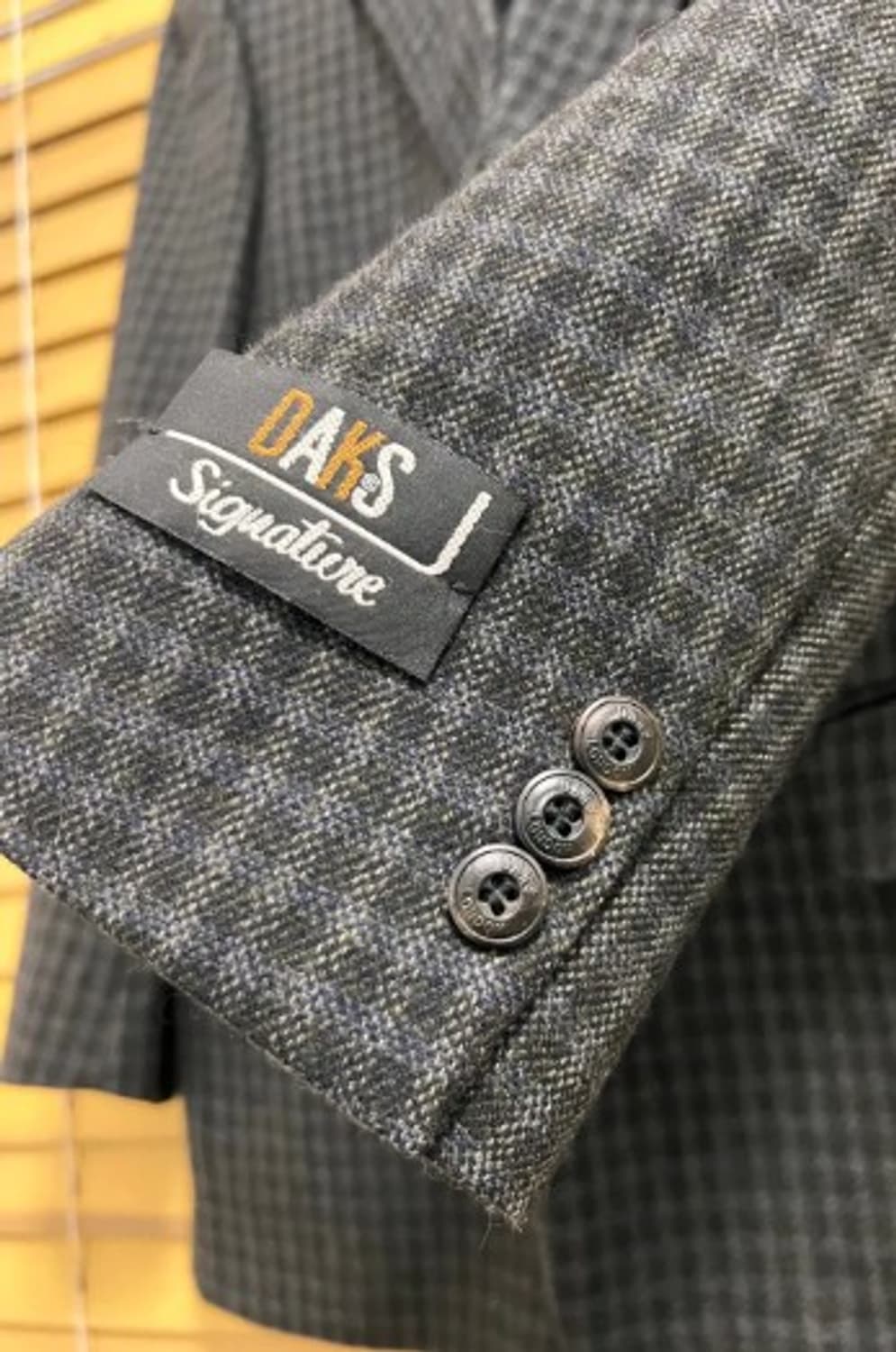 닥스 남성 차콜그레이체크울자켓 100 상품이미지4