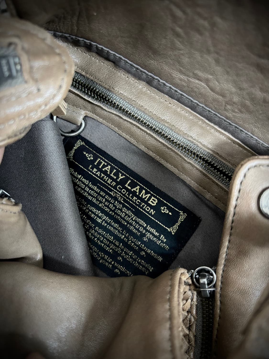 [Y2K Made in italy] Lamb Skin Zip Detail 상품이미지9