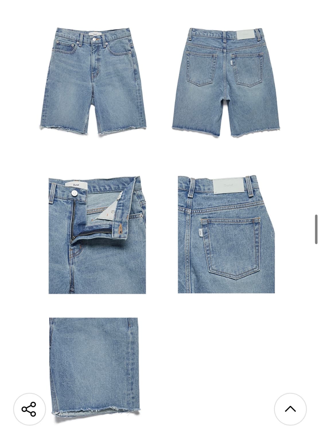 던스트 RAW EDGE DENIM SHORTS LIGHT Blue 상품이미지3