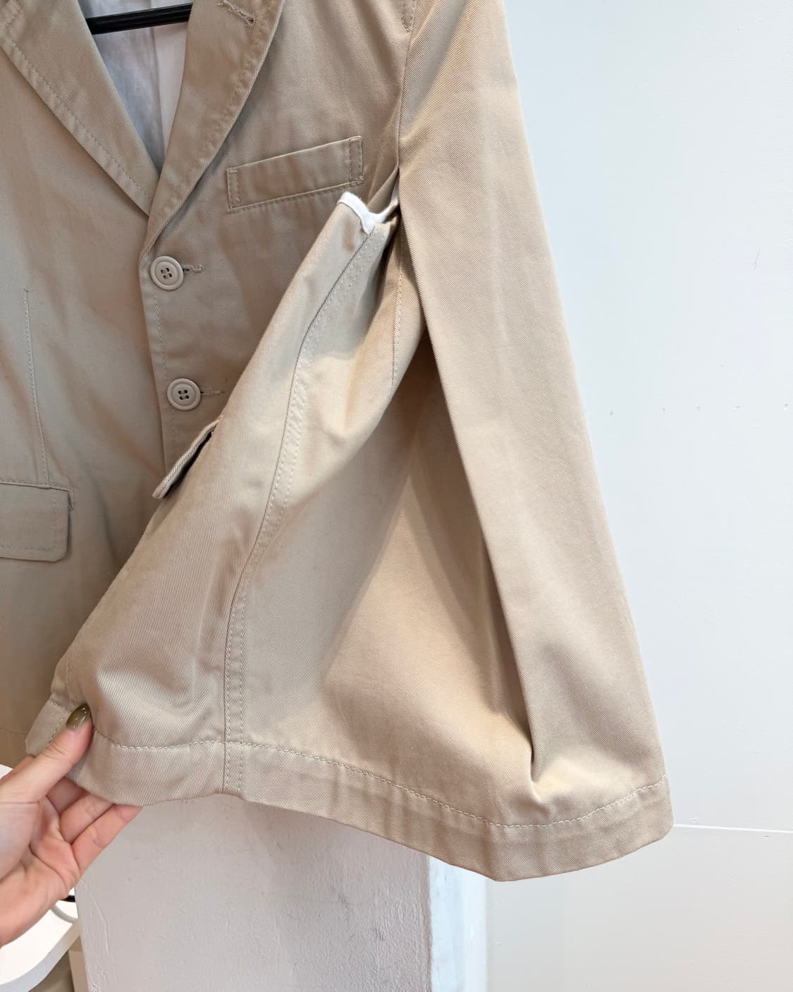 꼼데가르송 베이지 코튼 트윌 케이프  상품이미지8