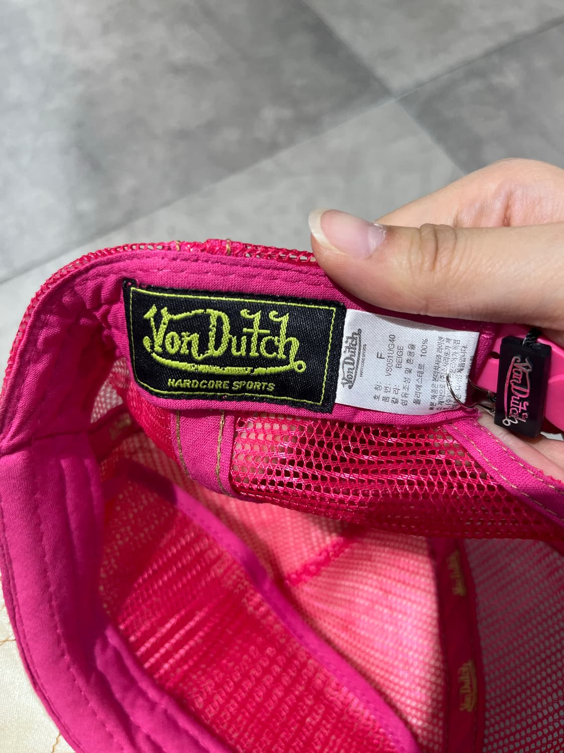 Von dutch 핫핑크 매쉬 볼캡 상품이미지8