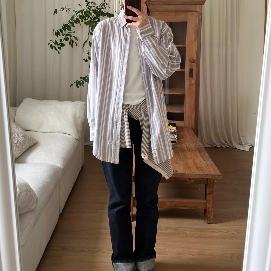 폴로 랄프로렌 스트라이프 옥스포드 셔츠 상품이미지8