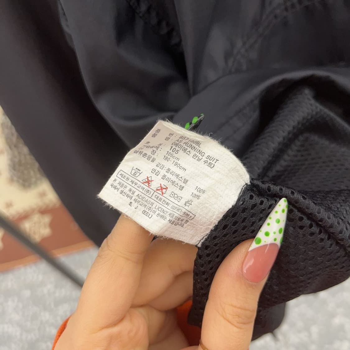 아디다스 올드스쿨 빅로고 오버핏 바람막이 자켓 105 C08905 상품이미지6