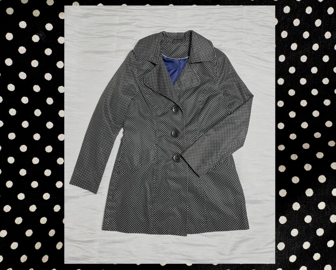🖤 Vintage Polka Dot Tailored Coat 상품이미지3
