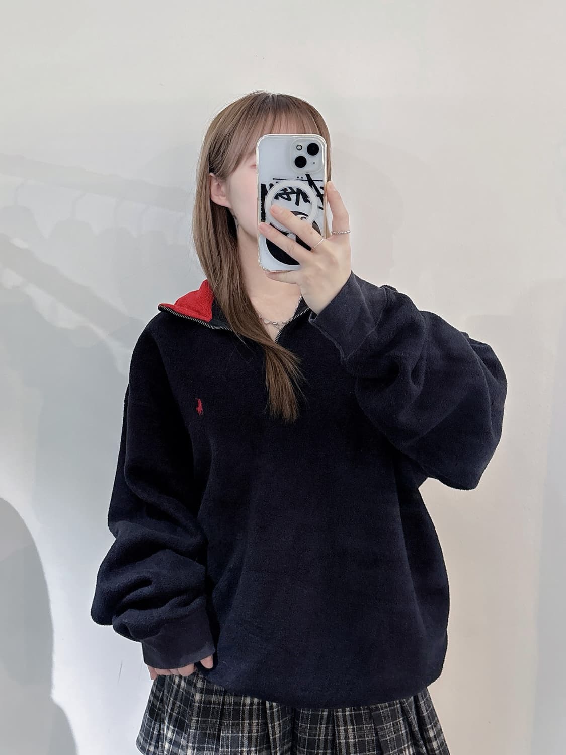 폴로랄프로렌 90‘s Japan 포니 후리스 반집업 상품이미지3