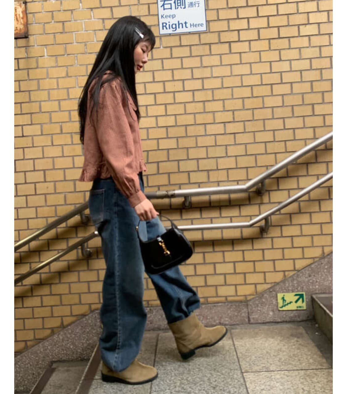 리넨느 체크 프릴 블라우스 상품이미지4