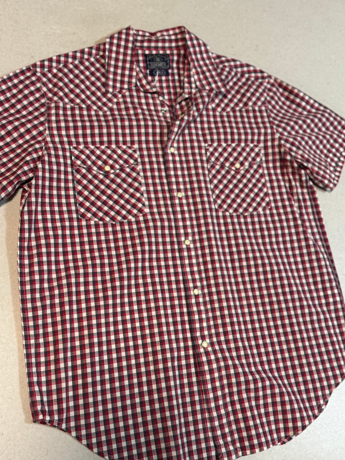 Lucky brand usa 빈티지 로데오 체크 웨스턴 하와이안 셔츠 상품이미지3