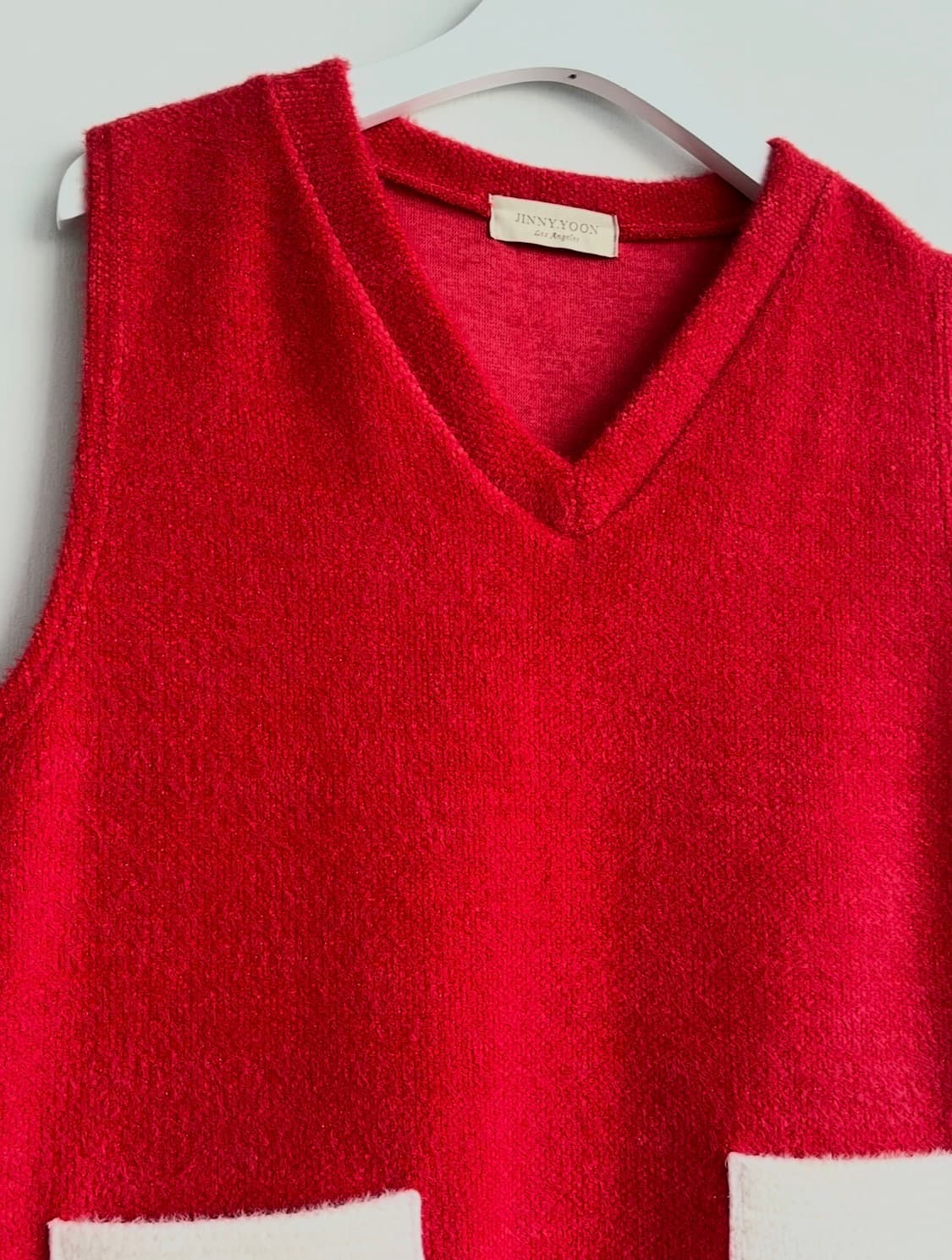 JINNY YOON 레드 니트 베스트  상품이미지3