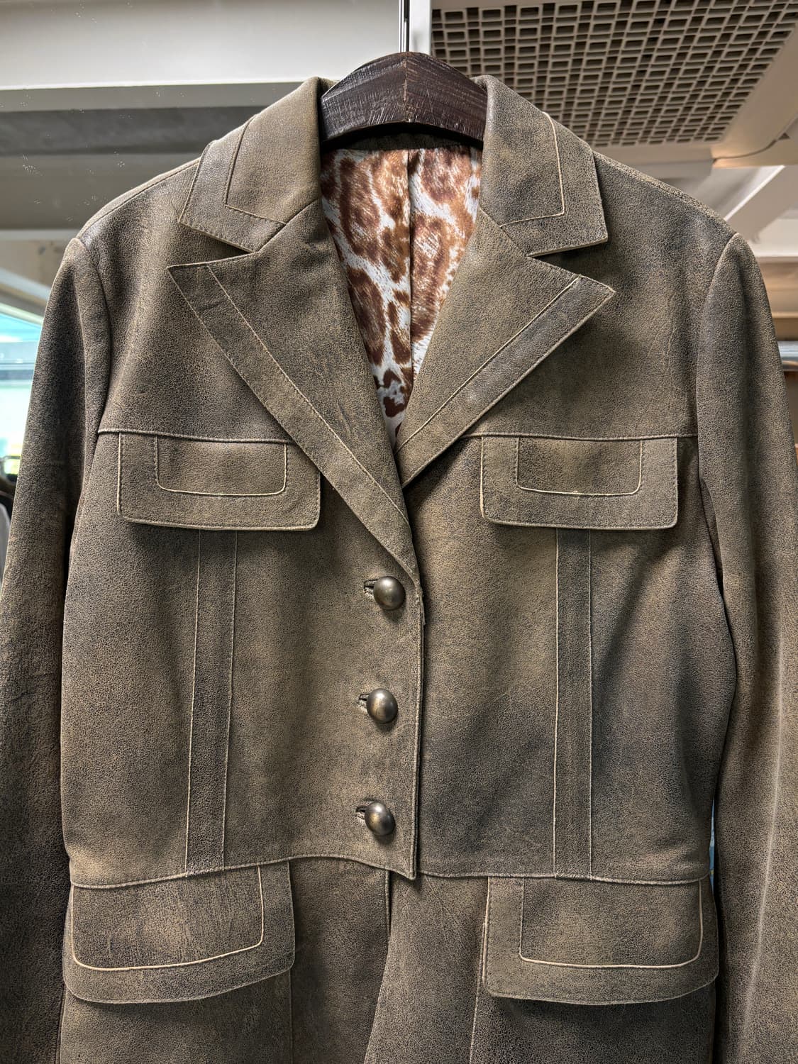 빈티지 페이크 레더 자켓 상품이미지2