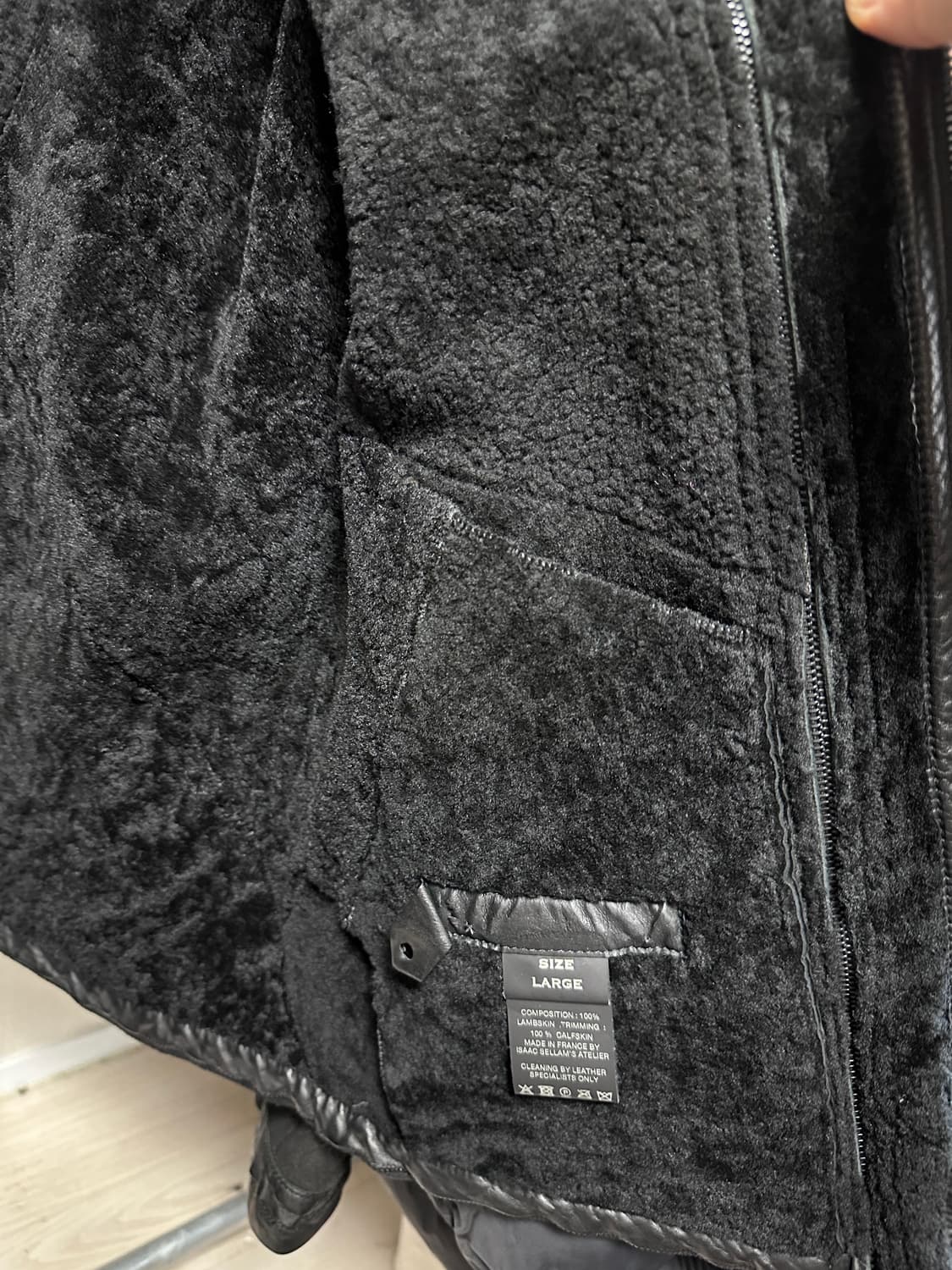 Isaac sellam 레더 무스탕 Lsize 상품이미지7