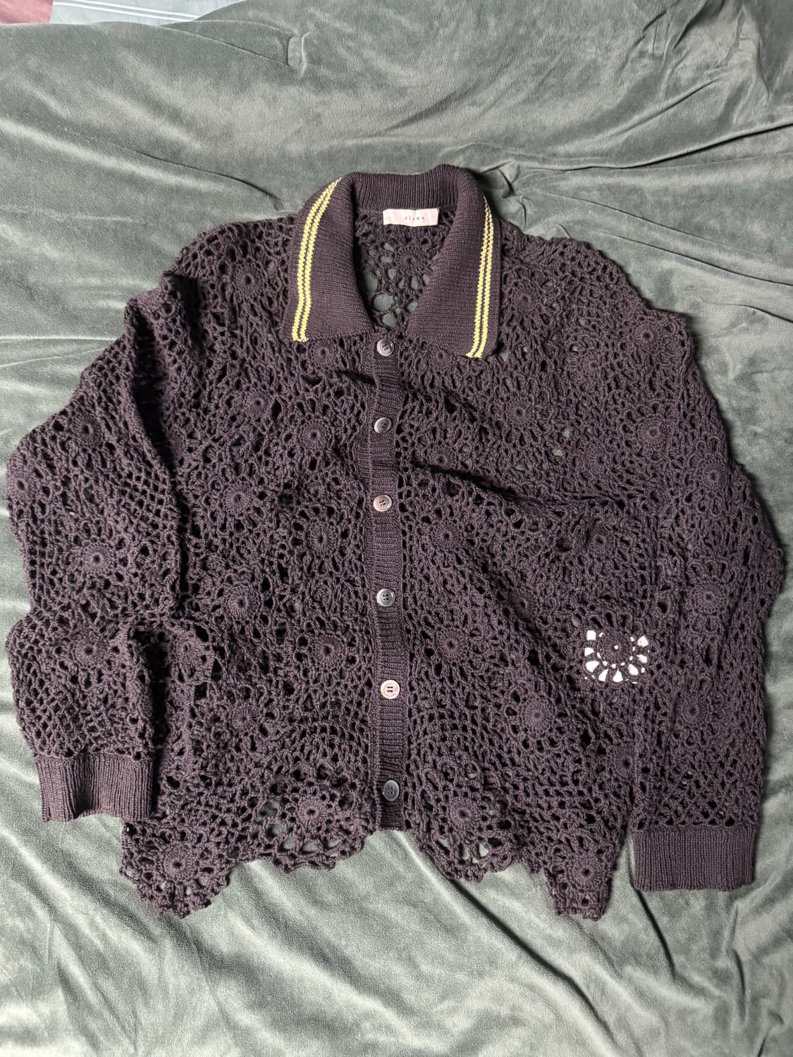 23ss 지에다 플라워 크로쉐 가디건 상품이미지1