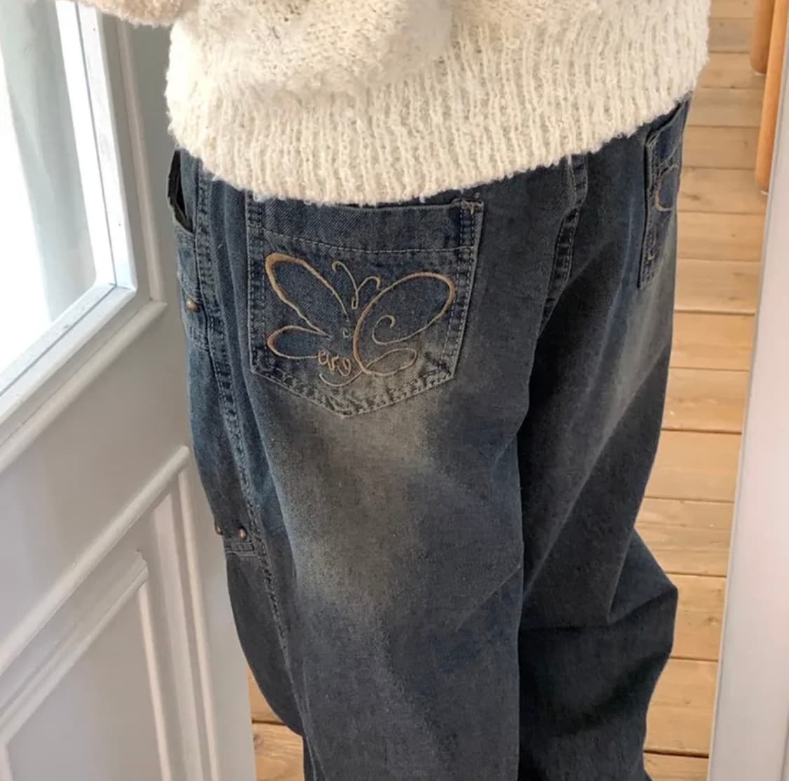 웨스턴 스터드 데님팬츠 상품이미지3