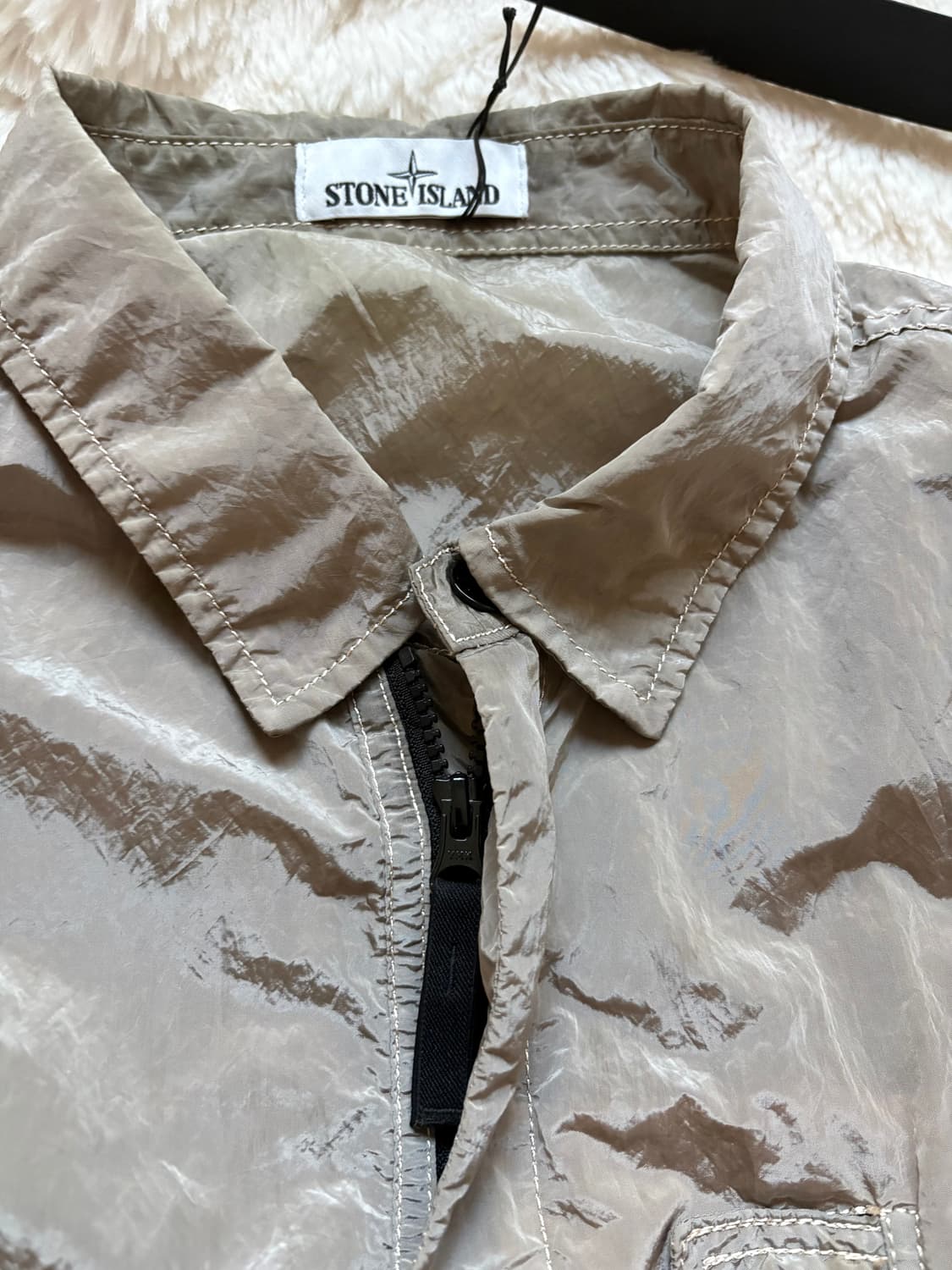 스톤아일랜드 나일론메탈 오버 셔츠 자켓 살몬 / 3xl 상품이미지7