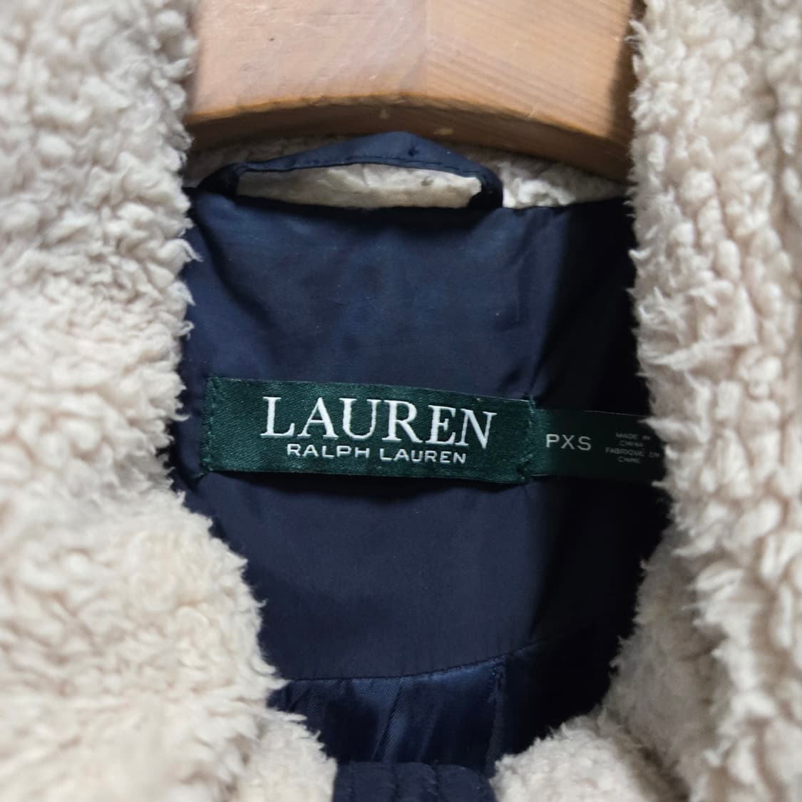 랄프로렌 레더 퀄티드 셰르파 다운 코트  상품이미지8