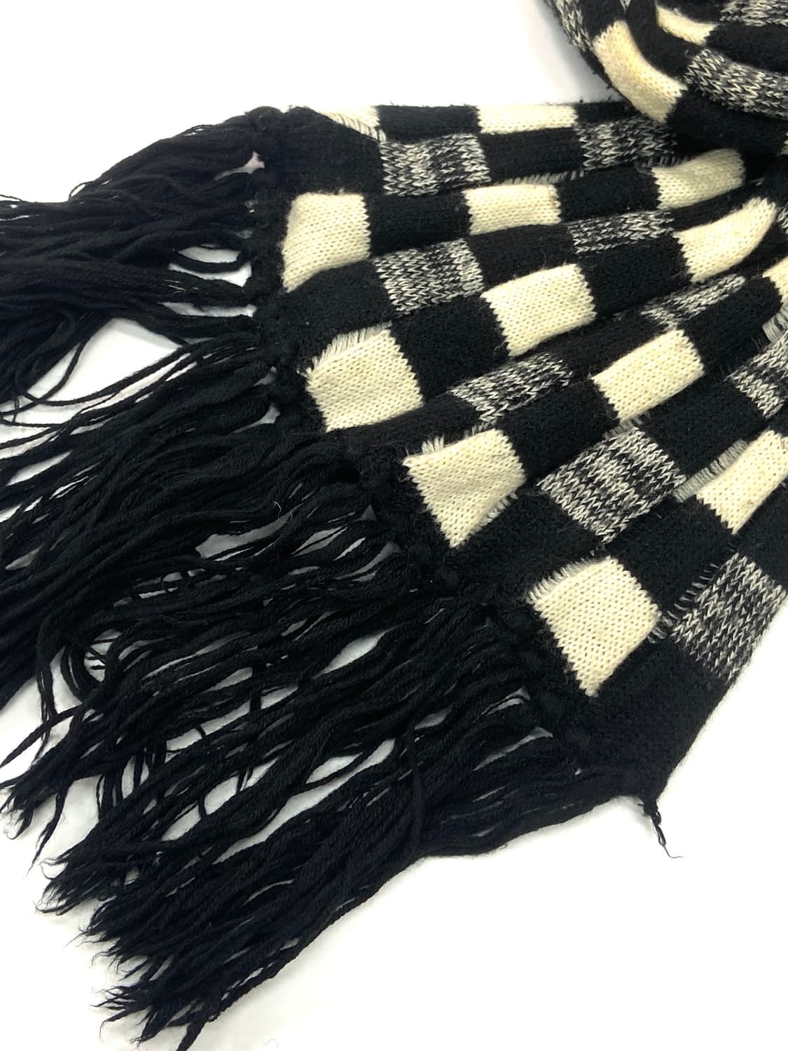 Black Checkered Soft Muffler 상품이미지5