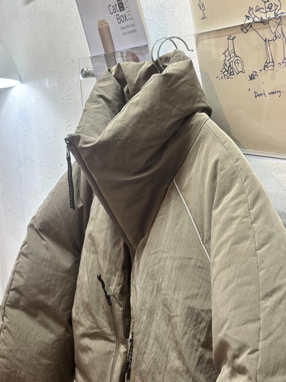 젠사이 하이넥 레이어드 덕다운 숏패딩 상품이미지4